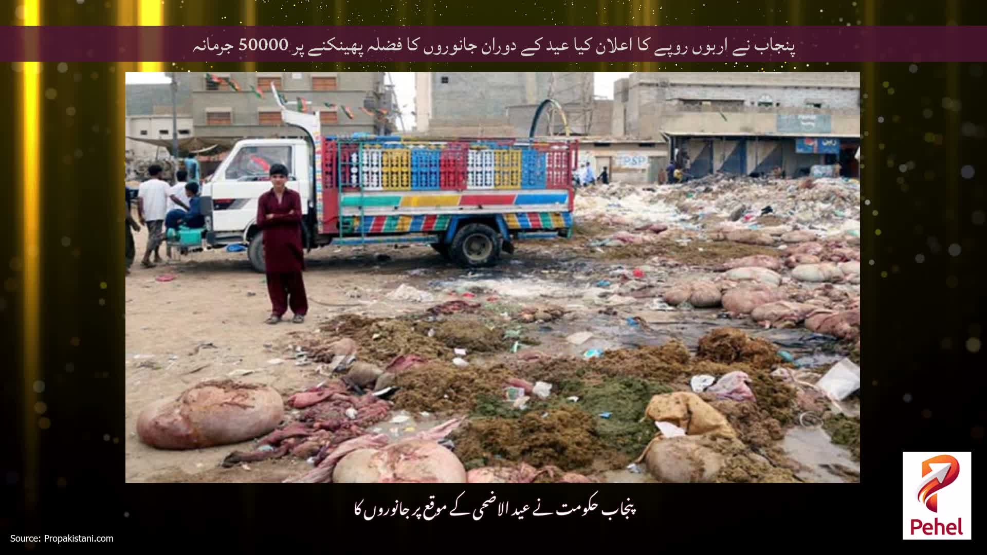 پنجاب نے اربوں روپے کا اعلان کیا عید کے دوران جانوروں کا فضلہ پھینکنے پر 50000 جرمانہ