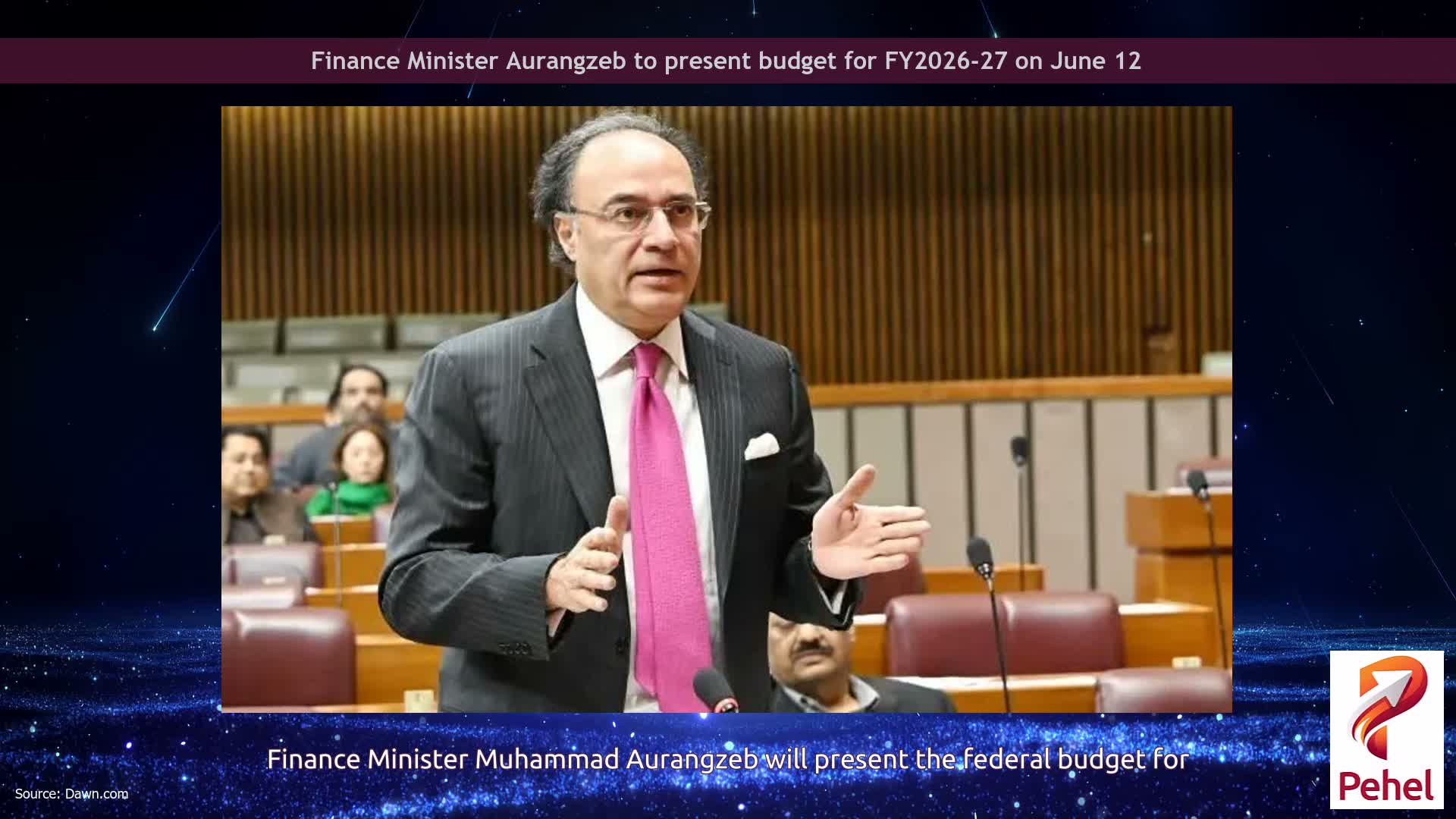 Finance Minister Aurangzeb to present budget for FY2026-27 on June 12