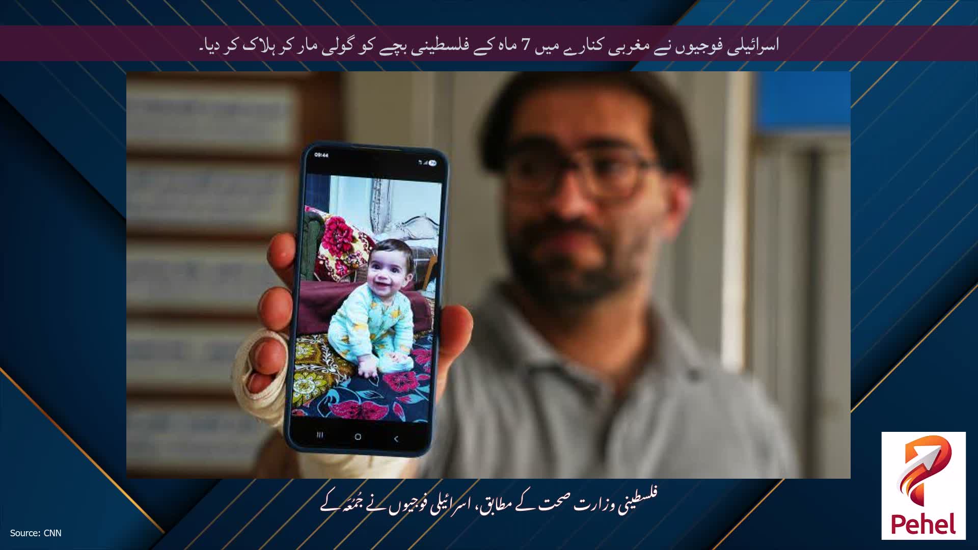 اسرائیلی فوجیوں نے مغربی کنارے میں 7 ماہ کے فلسطینی بچے کو گولی مار کر ہلاک کر دیا۔
