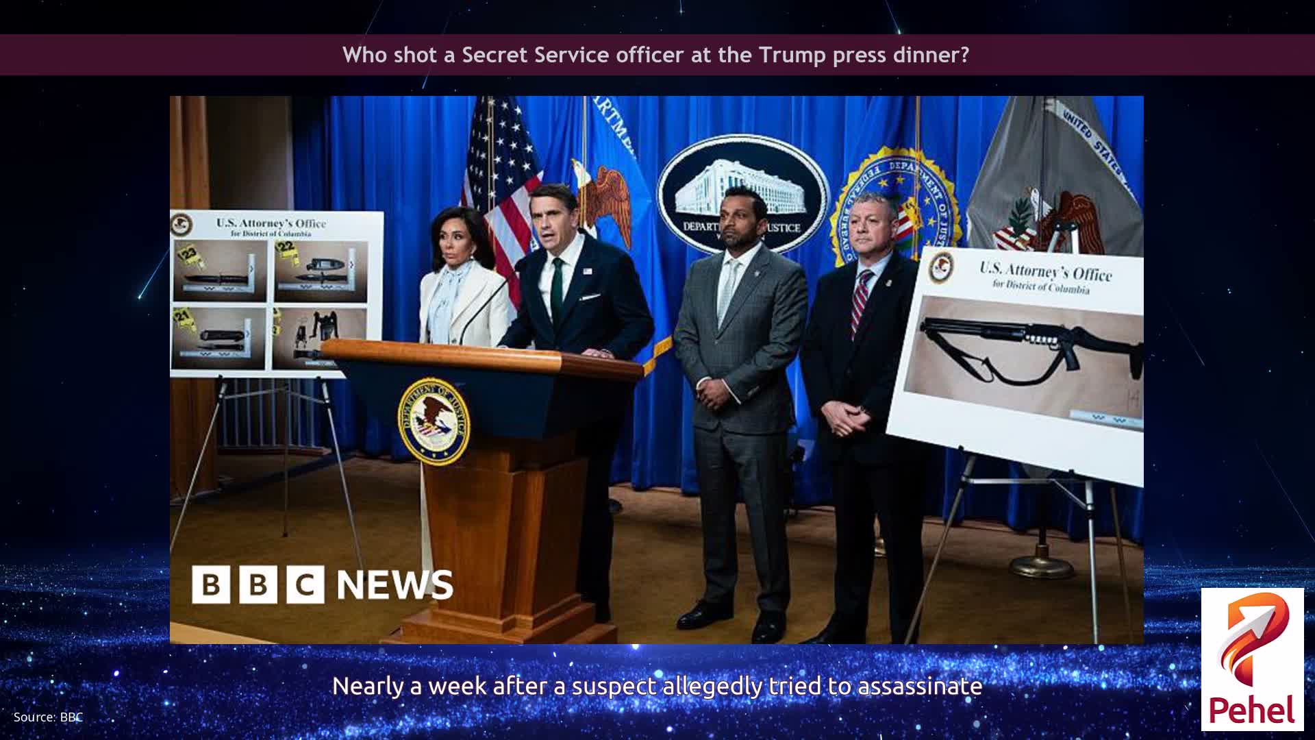 Who shot a Secret Service officer at the Trump press dinner?