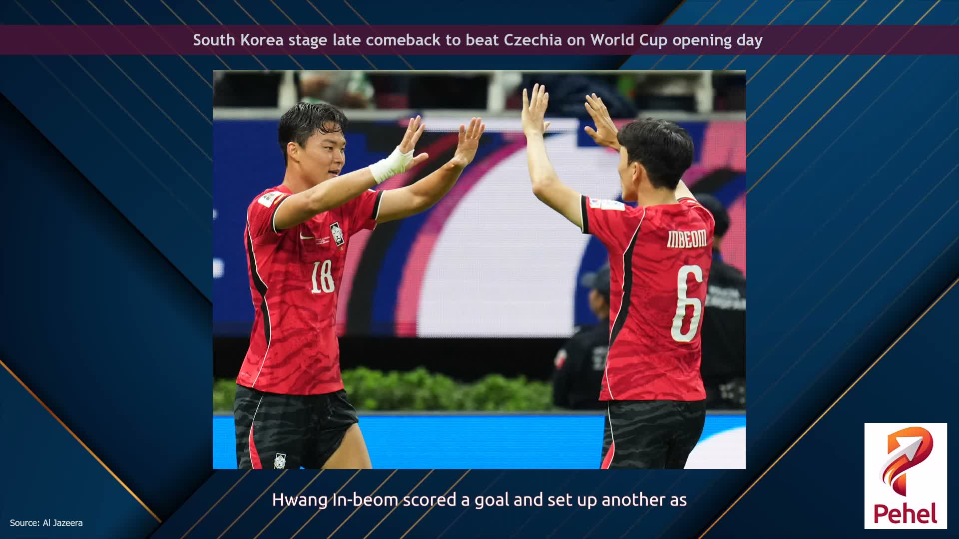 South Korea stage late comeback to beat Czechia on World Cup opening day
