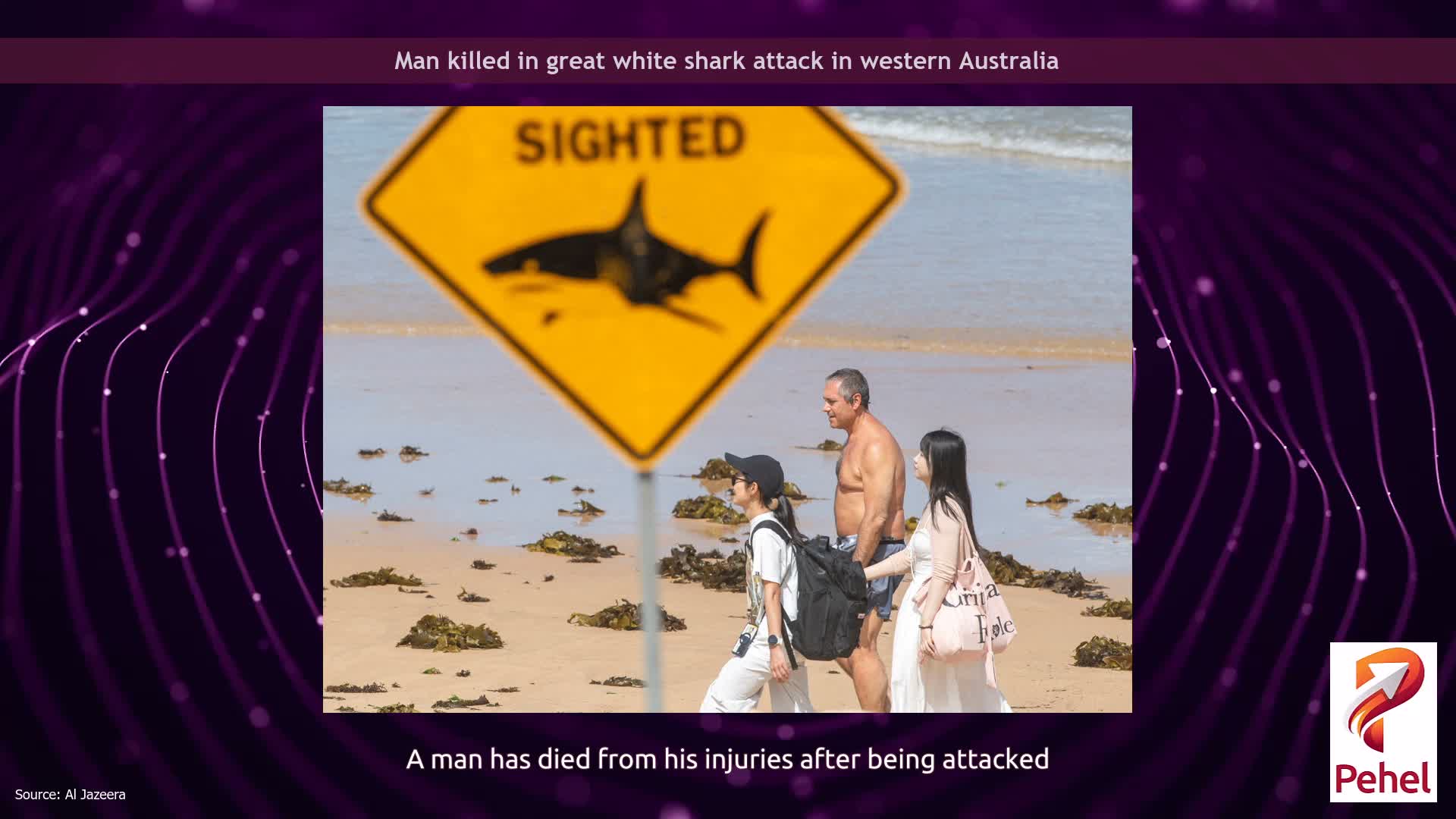 Man killed in great white shark attack in western Australia