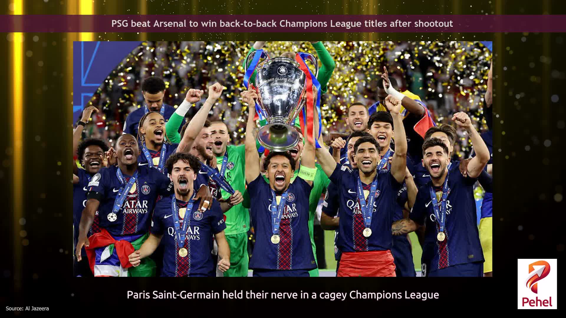 PSG beat Arsenal to win back-to-back Champions League titles after shootout