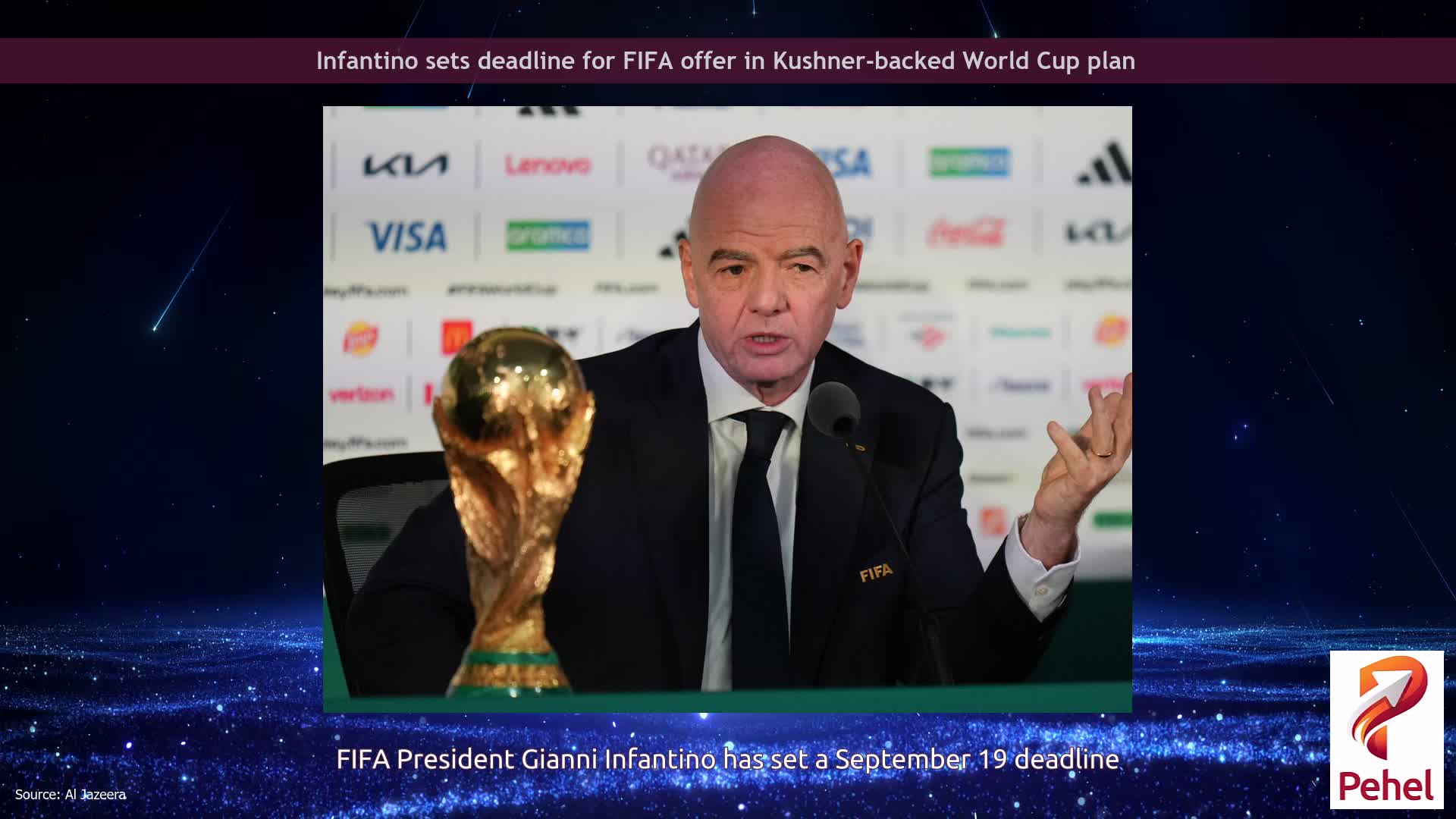 Infantino sets deadline for FIFA offer in Kushner-backed World Cup plan