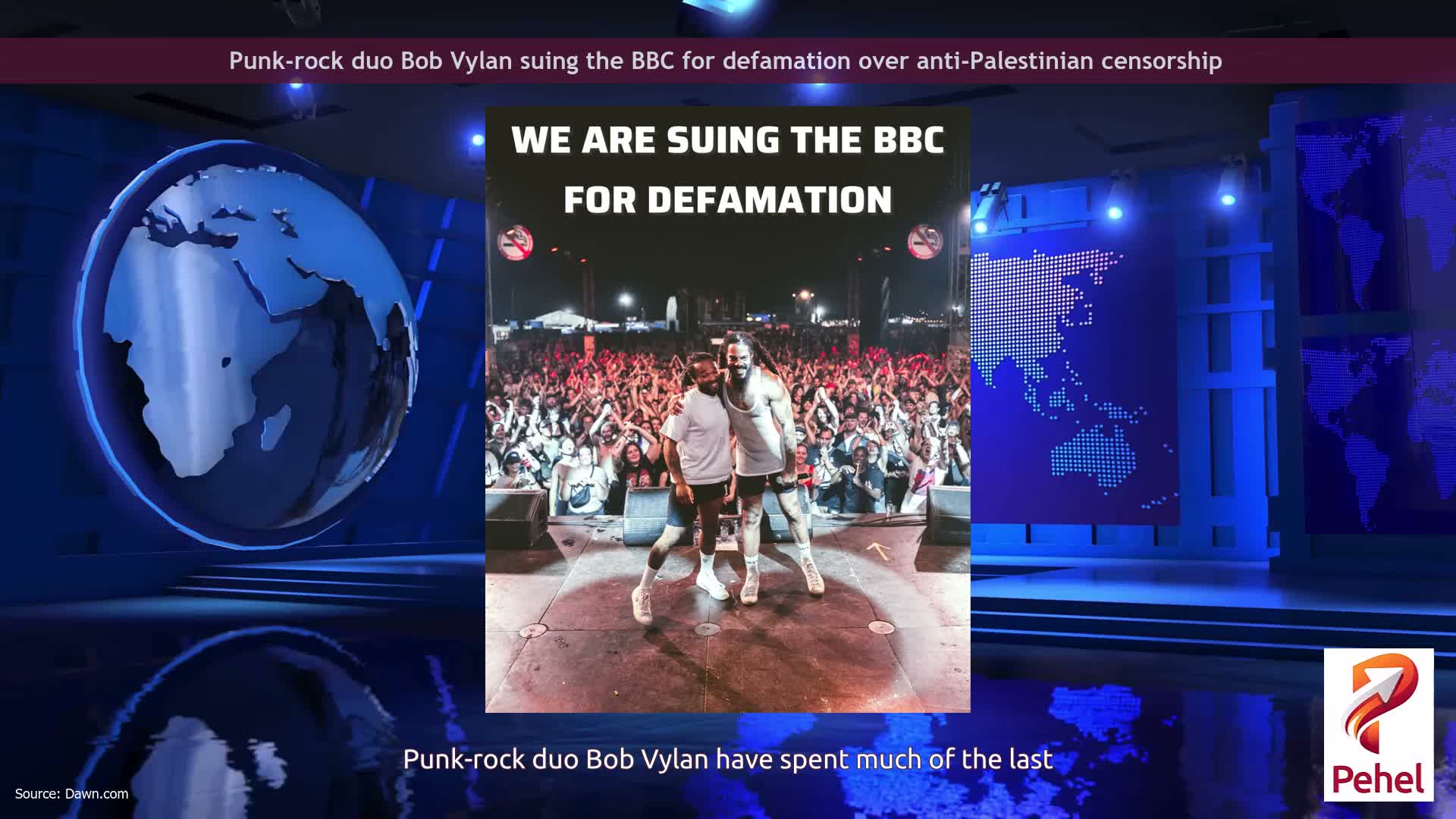 Punk-rock duo Bob Vylan suing the BBC for defamation over anti-Palestinian censorship