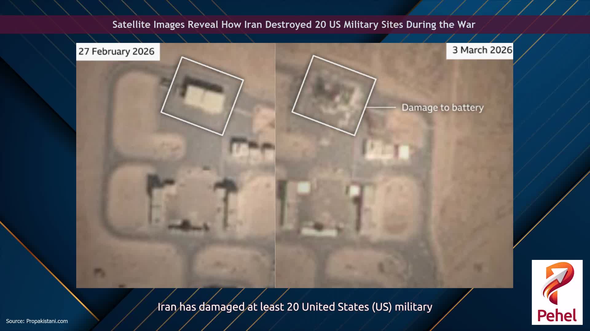 Satellite Images Reveal How Iran Destroyed 20 US Military Sites During the War