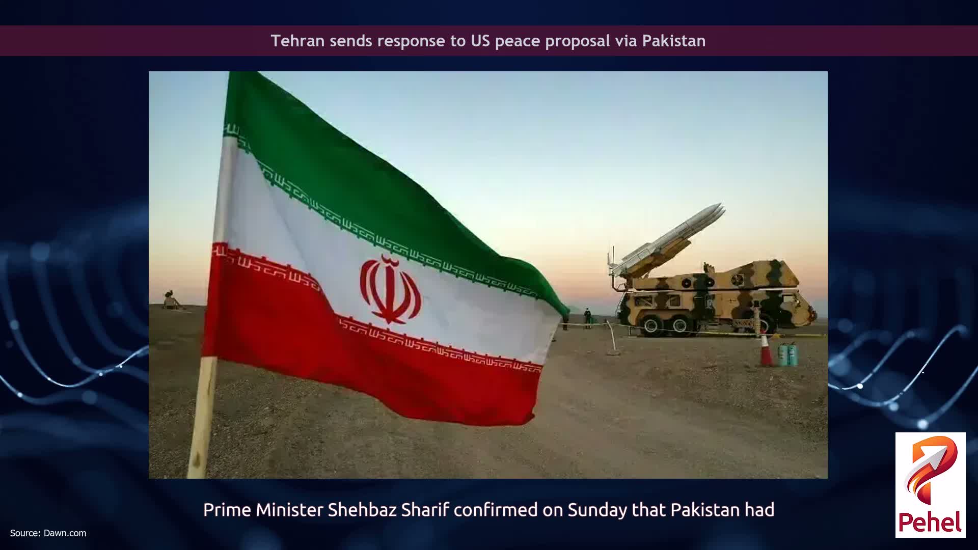 Tehran sends response to US peace proposal via Pakistan