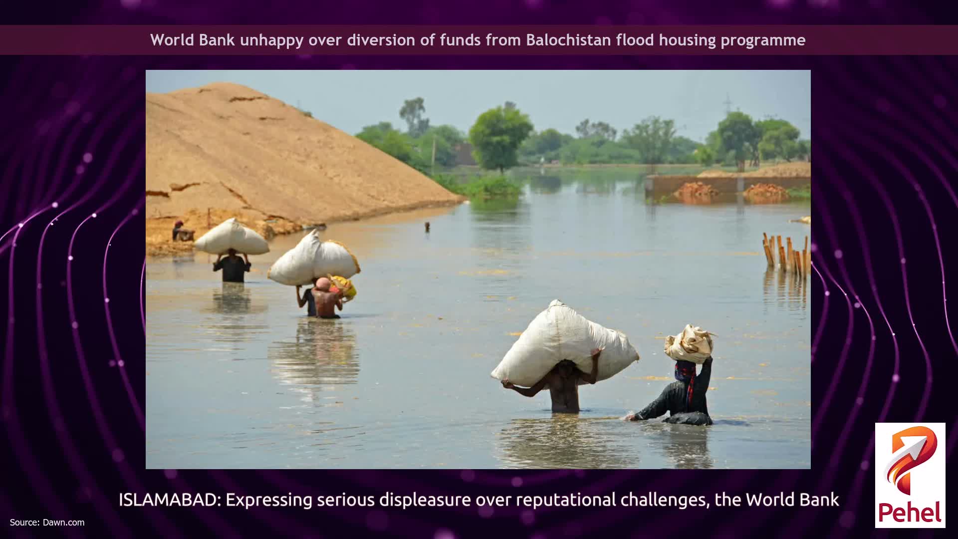 World Bank unhappy over diversion of funds from Balochistan flood housing programme