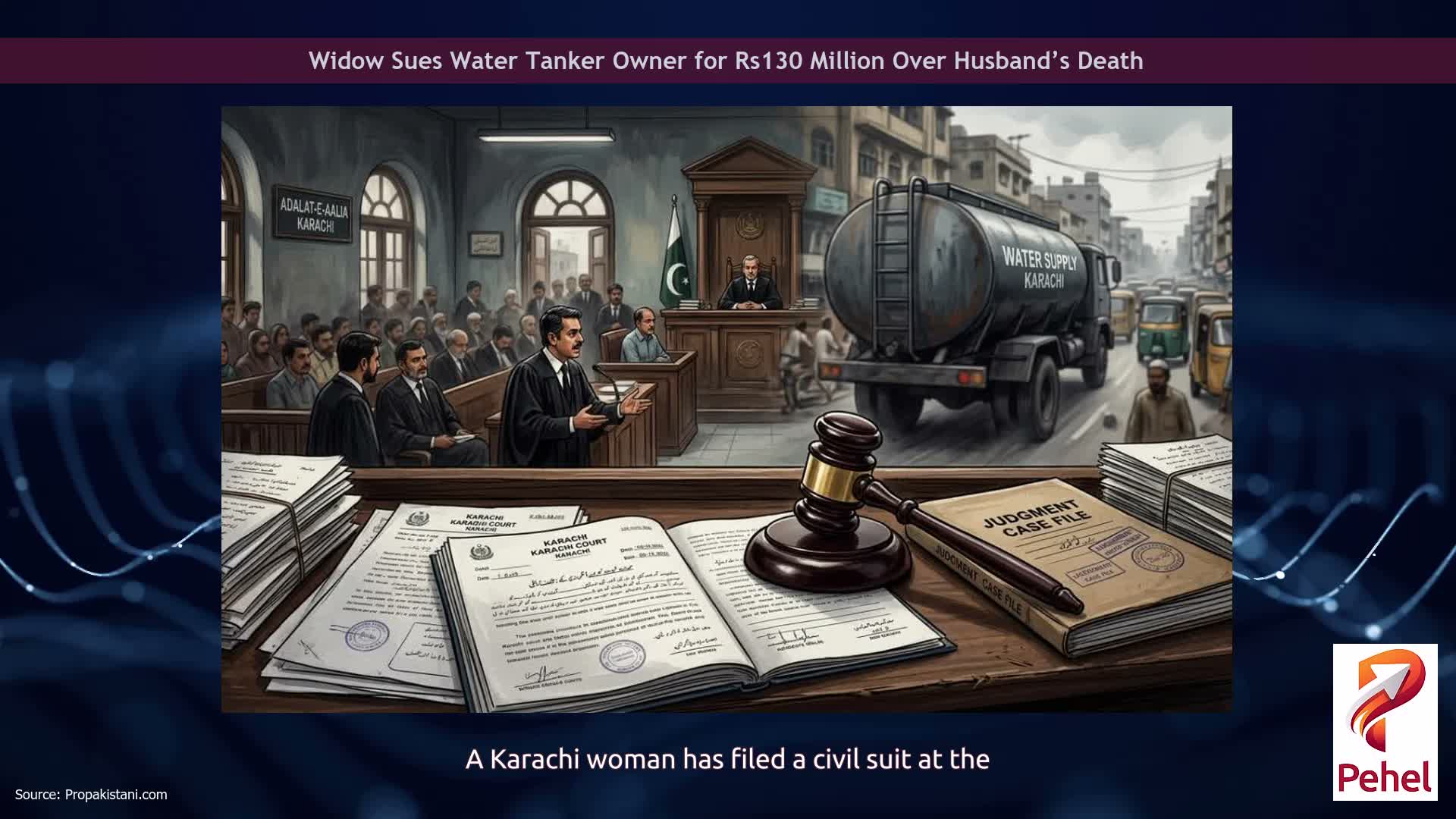 Widow Sues Water Tanker Owner for Rs130 Million Over Husband’s Death
