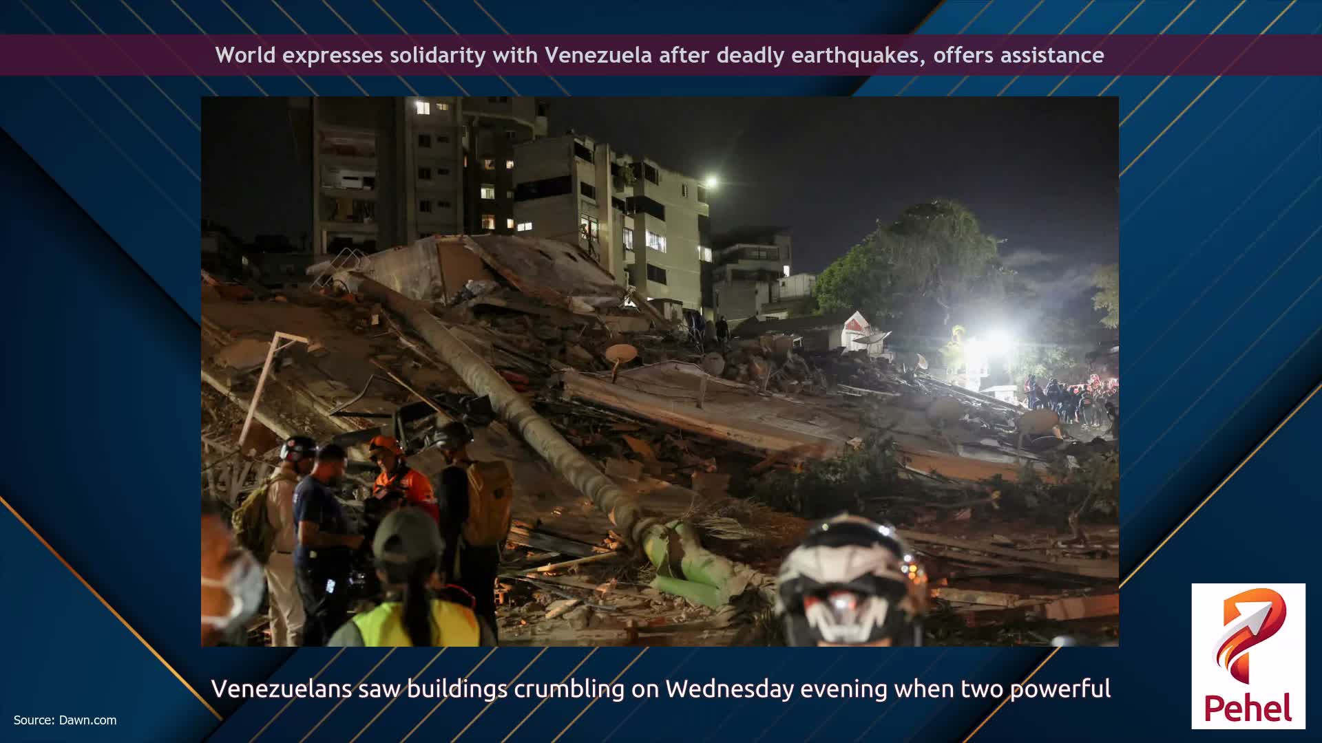 World expresses solidarity with Venezuela after deadly earthquakes, offers assistance