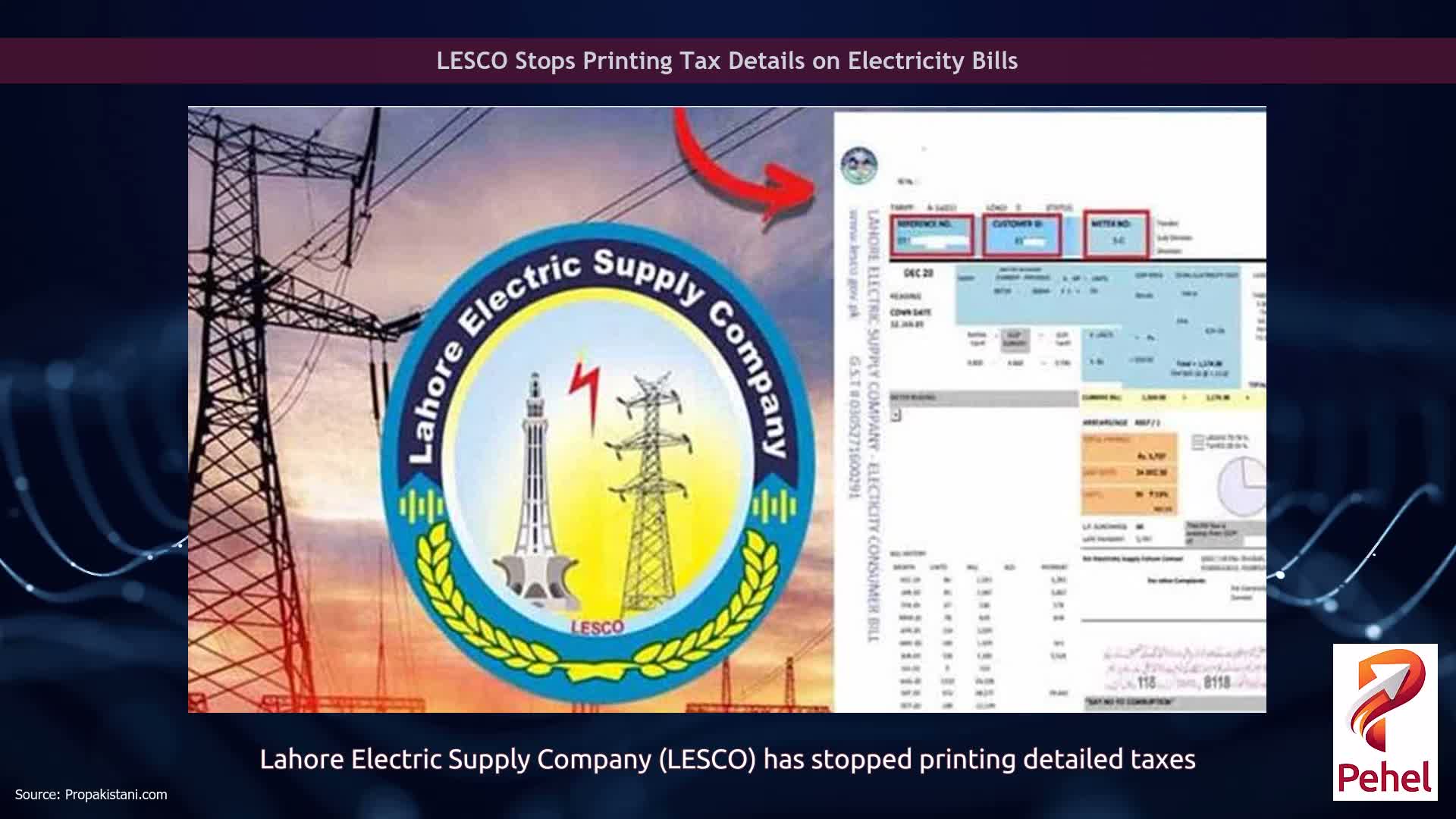 LESCO Stops Printing Tax Details on Electricity Bills