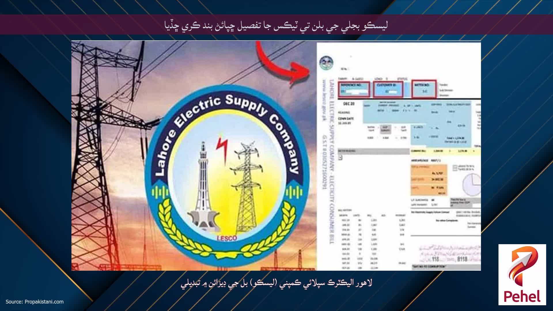 ليسڪو بجلي جي بلن تي ٽيڪس جا تفصيل ڇپائڻ بند ڪري ڇڏيا
