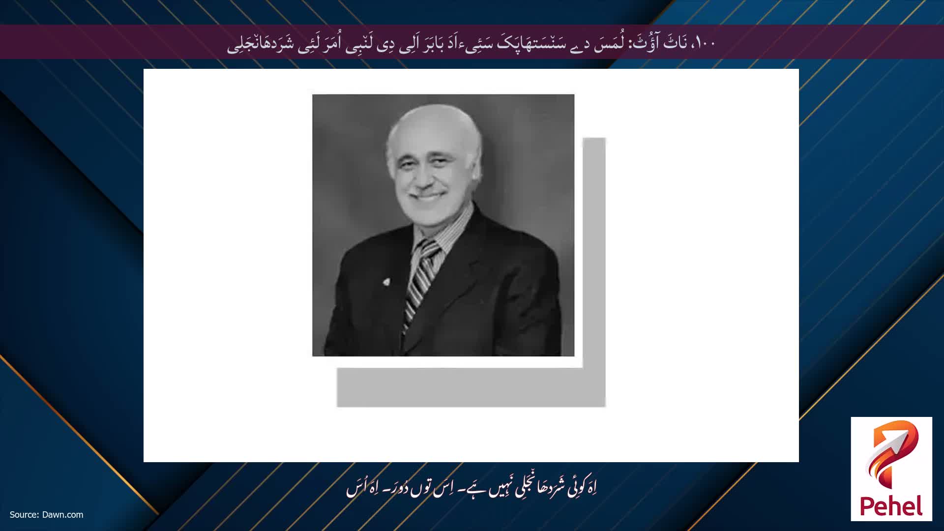 ۱۰۰، نَاٹَ آؤُٹَ: لُمَسَ دے سَن٘سَتھَاپَکَ سَئِیءاَدَ بَابَرَ اَلِی دِی لَن٘بِی اُمَرَ لَئِی شَرَدھَان٘جَلِی