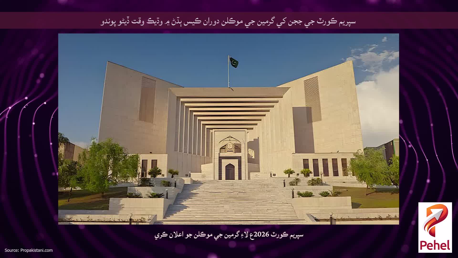 سپريم ڪورٽ جي ججن کي گرمين جي موڪلن دوران ڪيس ٻڌڻ ۾ وڌيڪ وقت ڏيڻو پوندو