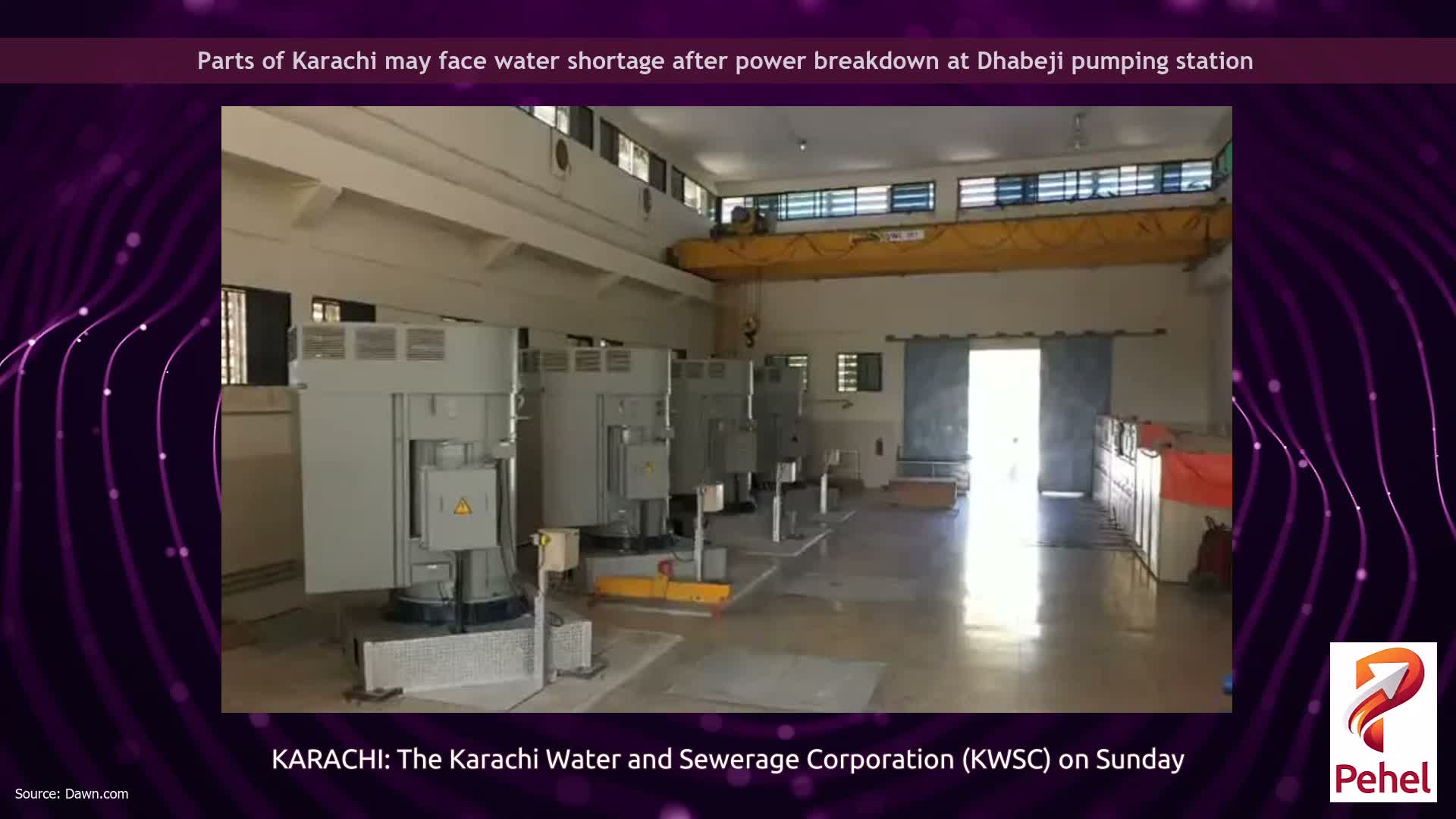 Parts of Karachi may face water shortage after power breakdown at Dhabeji pumping station