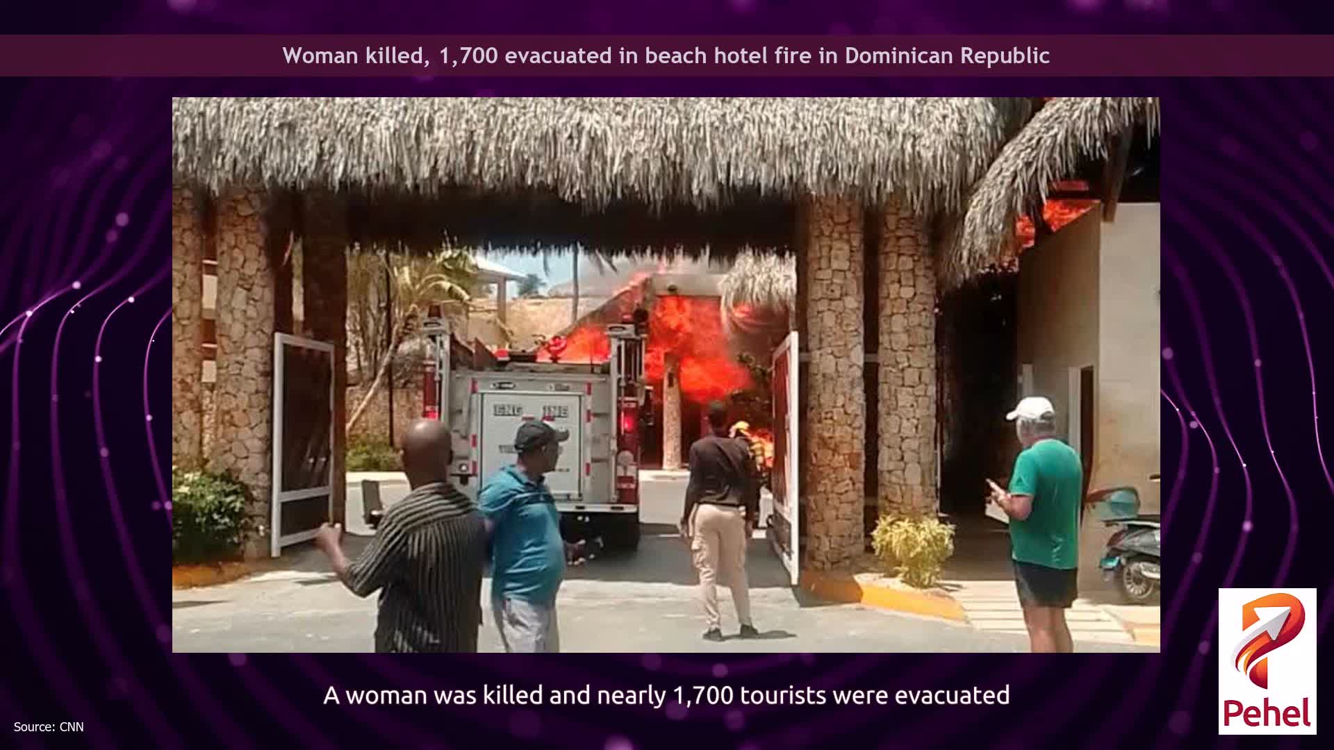 Woman killed, 1,700 evacuated in beach hotel fire in Dominican Republic