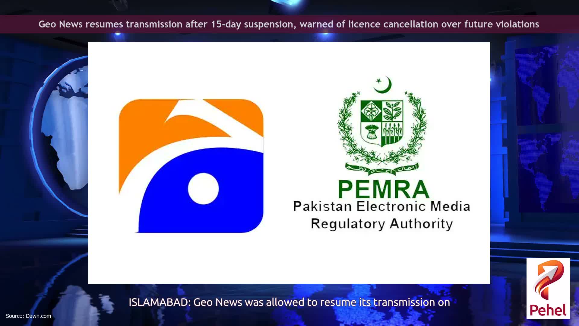 Geo News resumes transmission after 15-day suspension, warned of licence cancellation over future violations
