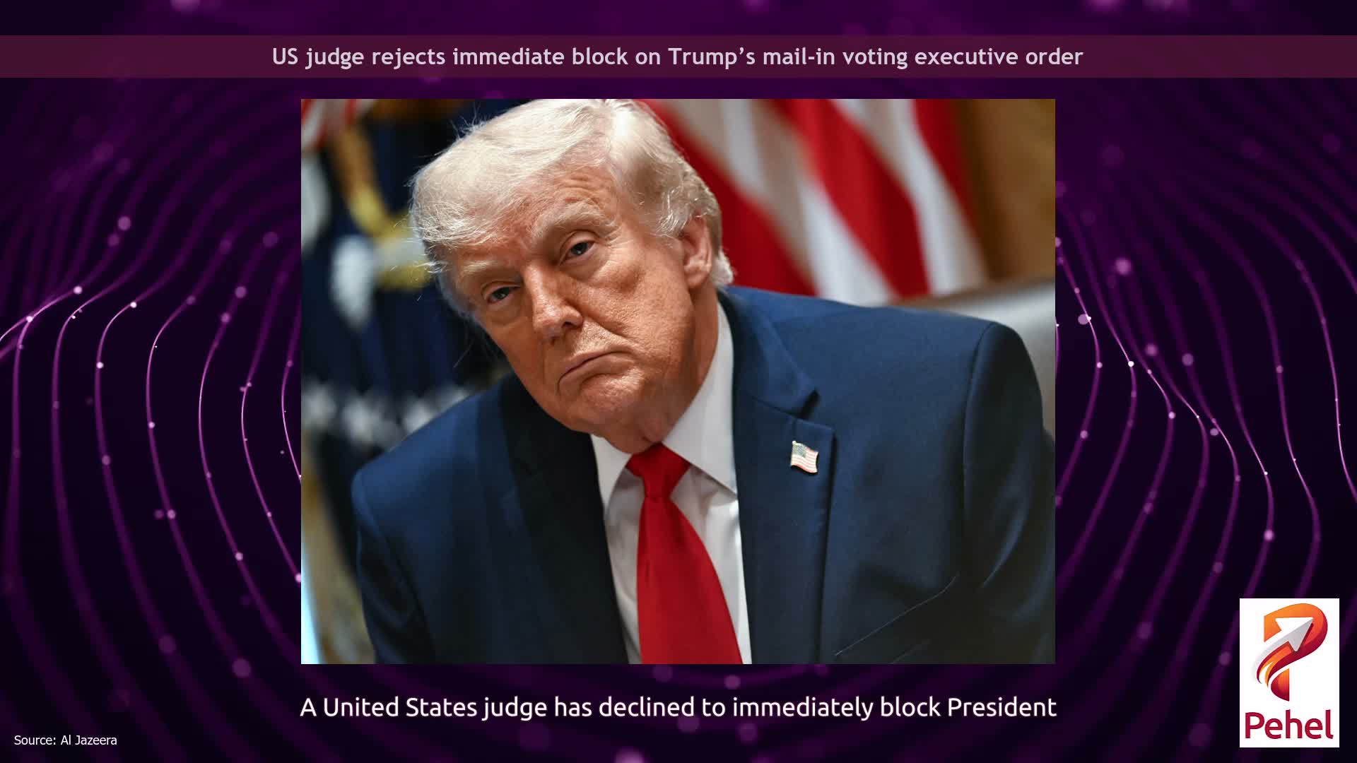 US judge rejects immediate block on Trump’s mail-in voting executive order