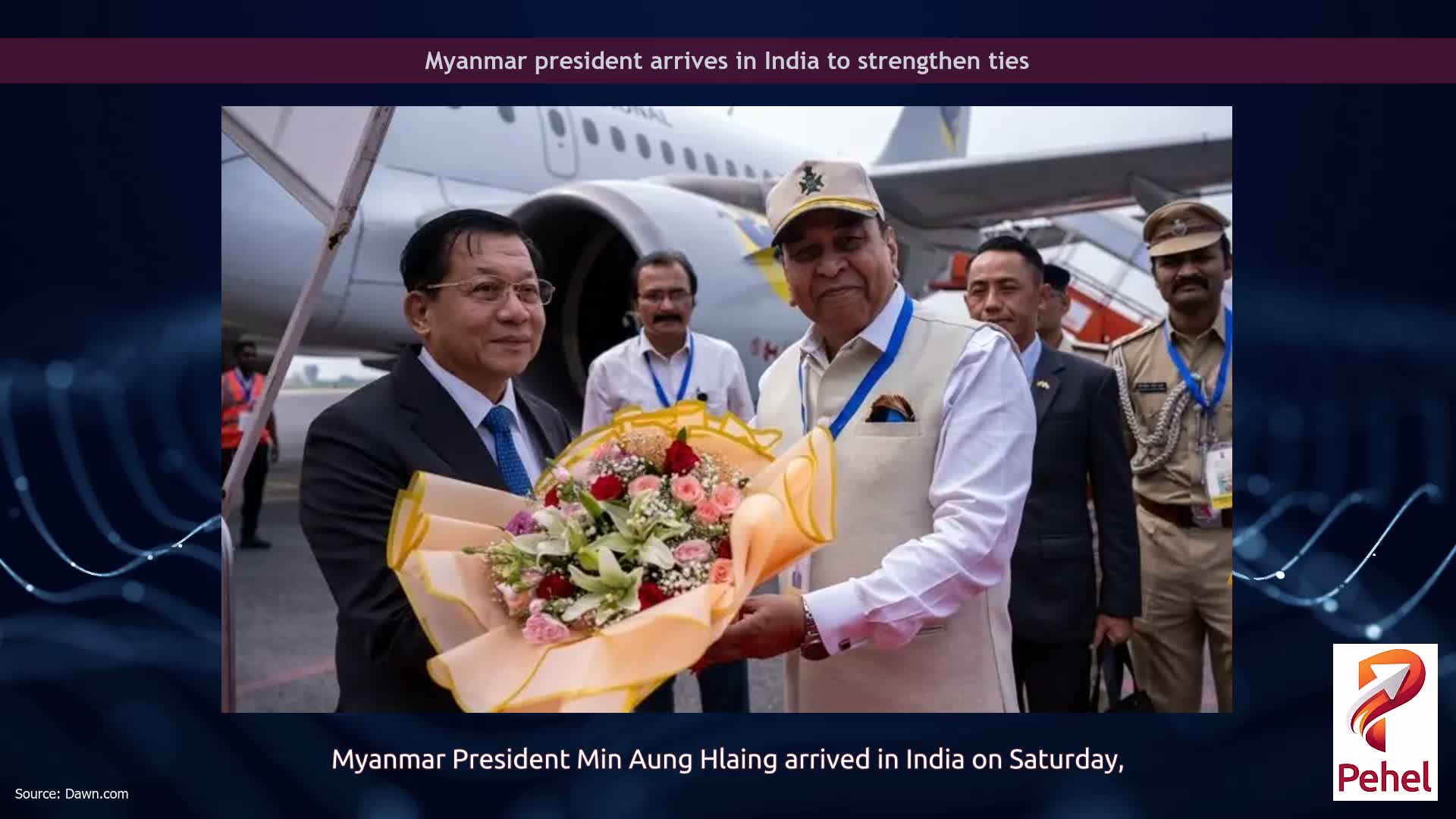 Myanmar president arrives in India to strengthen ties