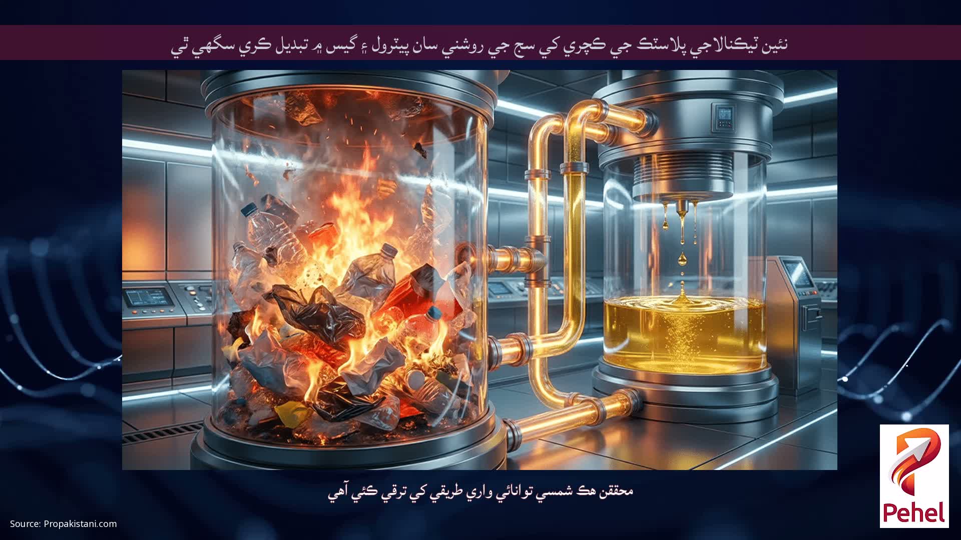 نئين ٽيڪنالاجي پلاسٽڪ جي ڪچري کي سج جي روشني سان پيٽرول ۽ گيس ۾ تبديل ڪري سگهي ٿي
