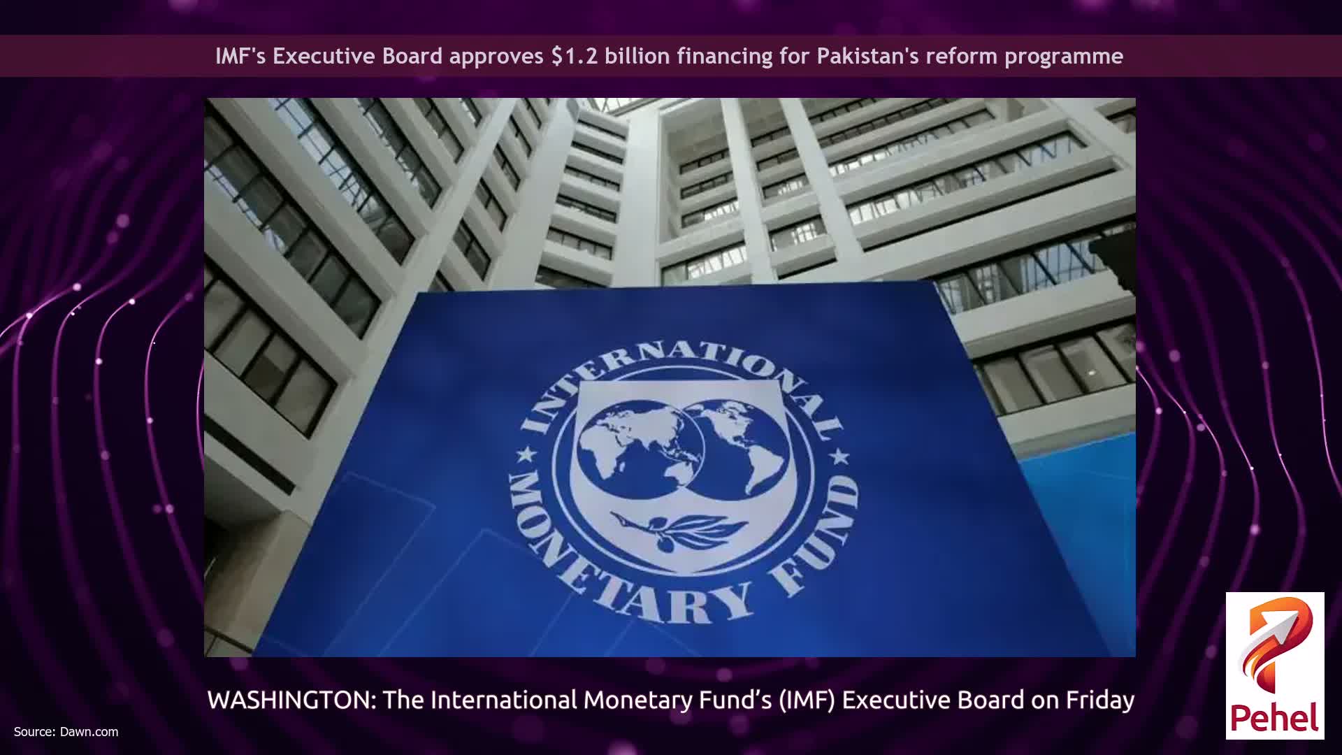 IMF's Executive Board approves $1.2 billion financing for Pakistan's reform programme