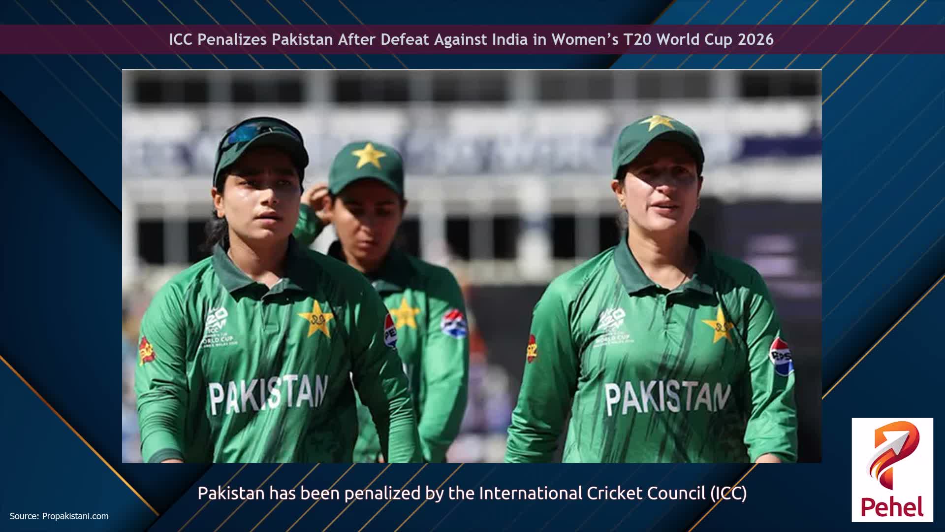 ICC Penalizes Pakistan After Defeat Against India in Women’s T20 World Cup 2026