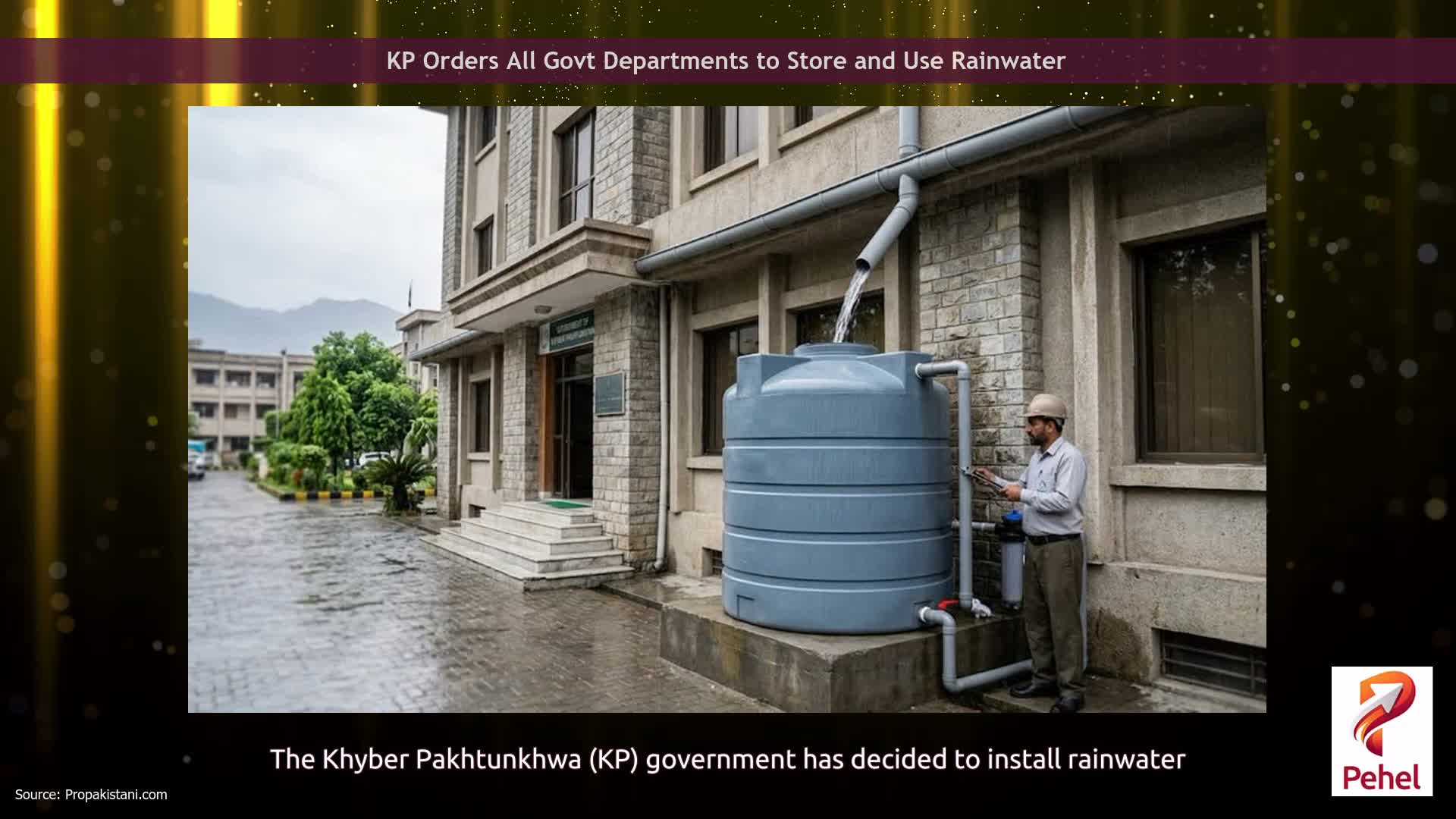 KP Orders All Govt Departments to Store and Use Rainwater