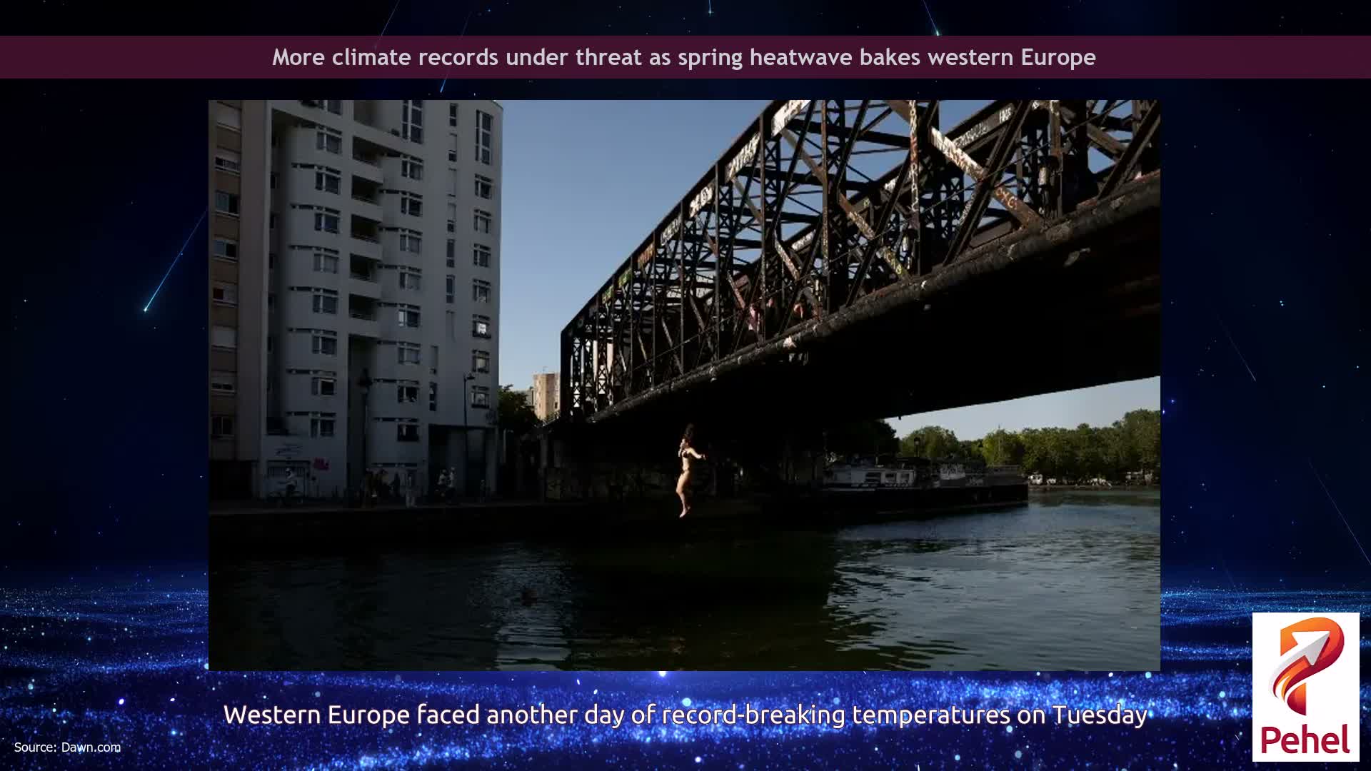 More climate records under threat as spring heatwave bakes western Europe