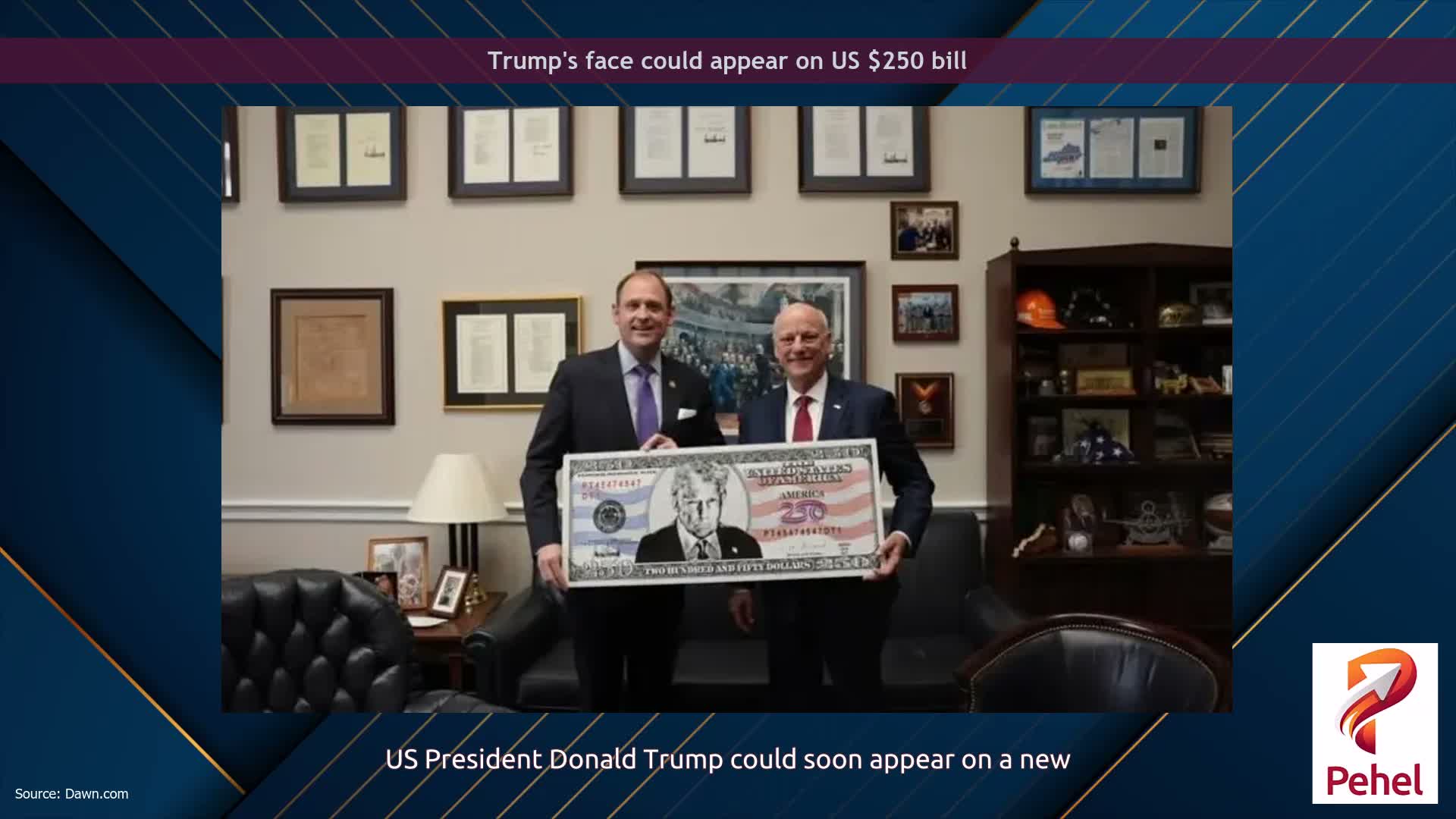 Trump's face could appear on US $250 bill