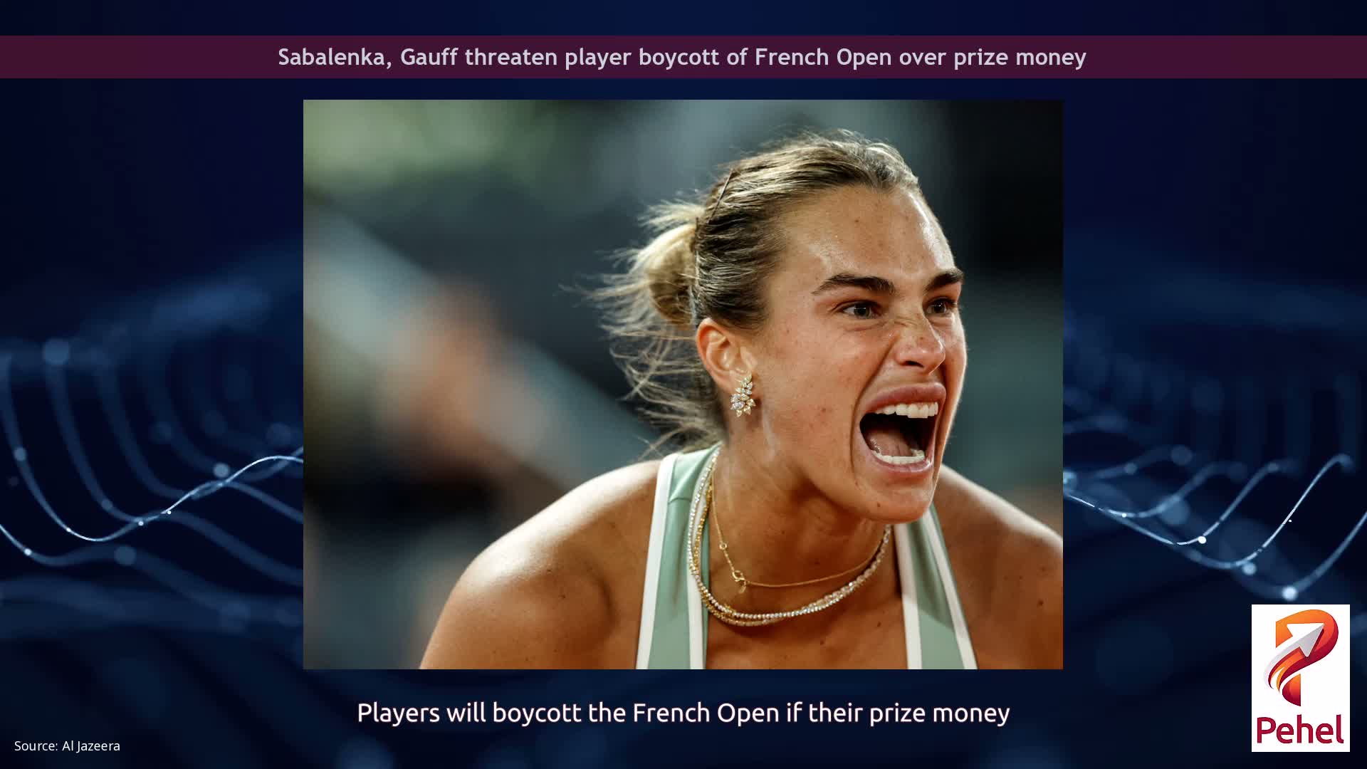 Sabalenka, Gauff threaten player boycott of French Open over prize money