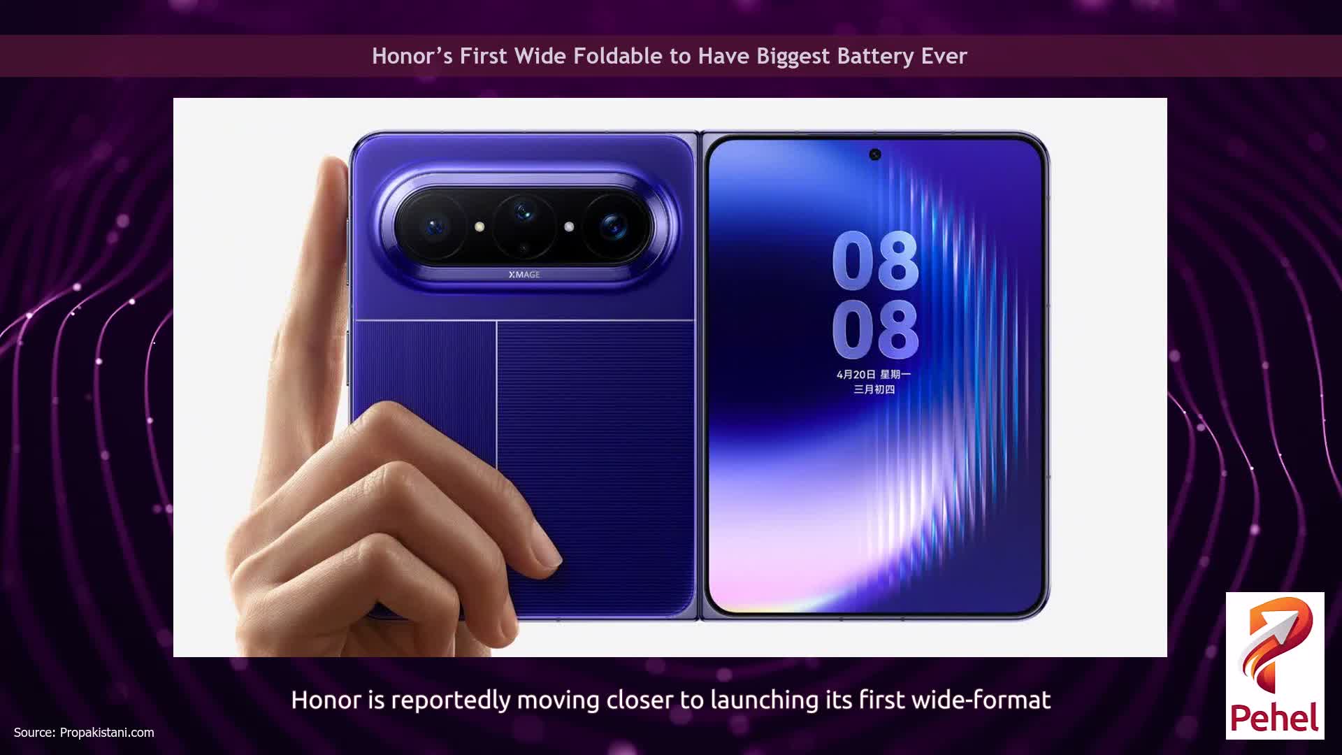 Honor’s First Wide Foldable to Have Biggest Battery Ever
