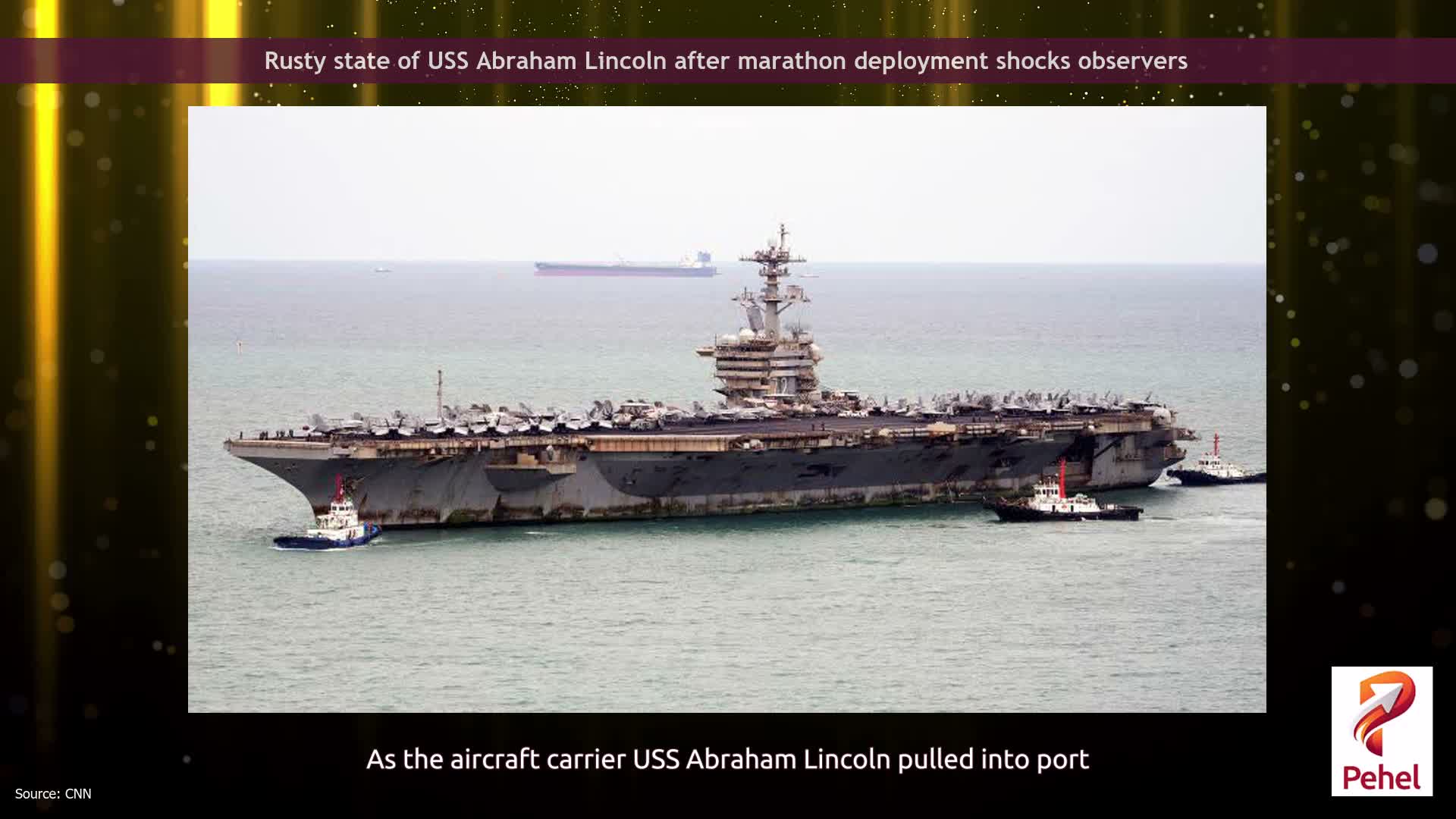 Rusty state of USS Abraham Lincoln after marathon deployment shocks observers