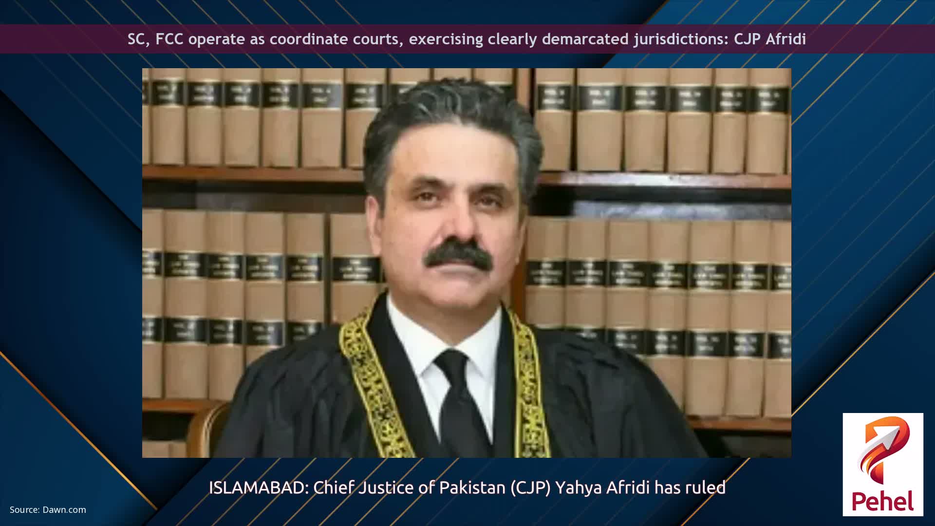 SC, FCC operate as coordinate courts, exercising clearly demarcated jurisdictions: CJP Afridi
