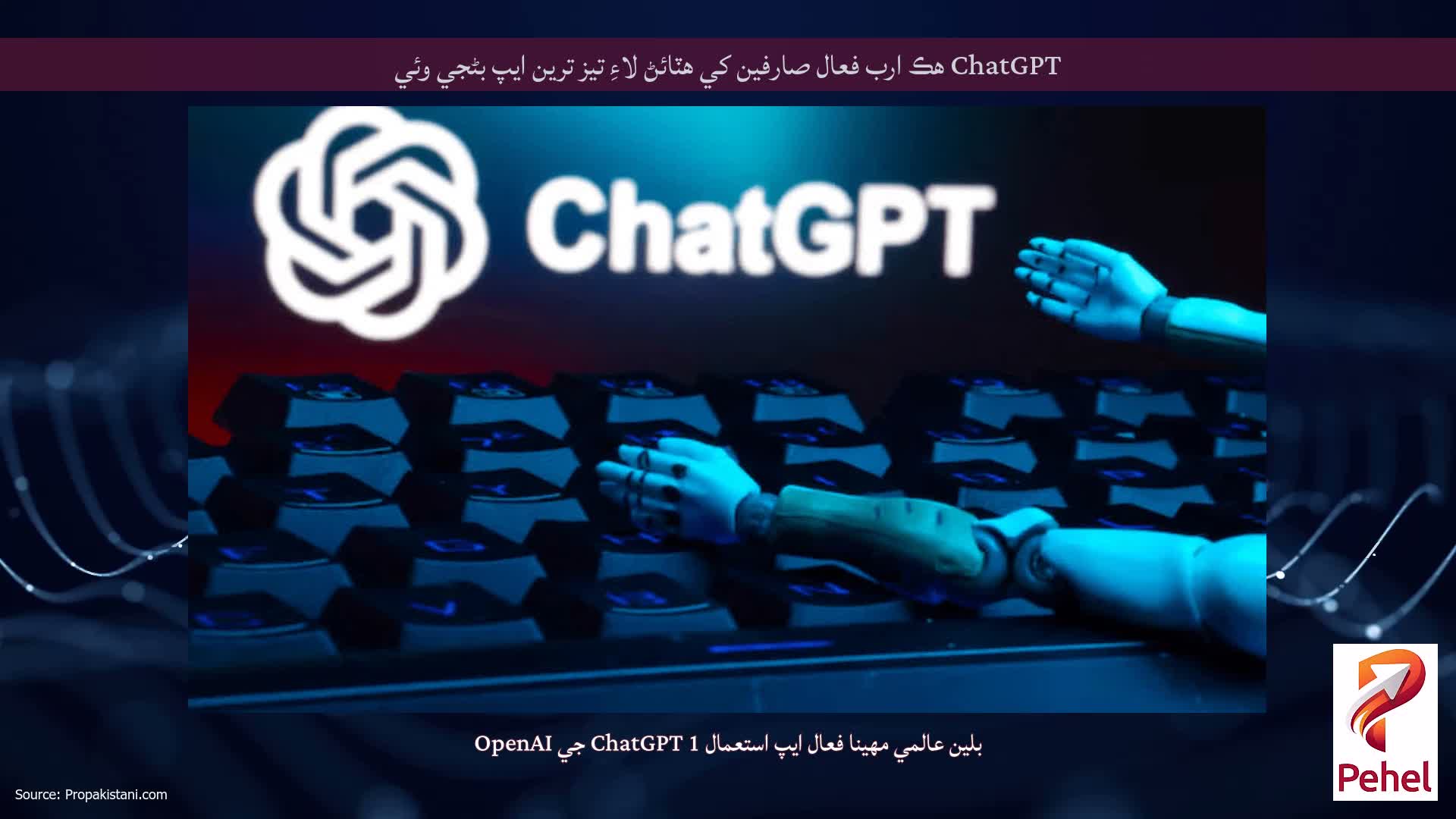 ChatGPT هڪ ارب فعال صارفين کي هٽائڻ لاءِ تيز ترين ايپ بڻجي وئي