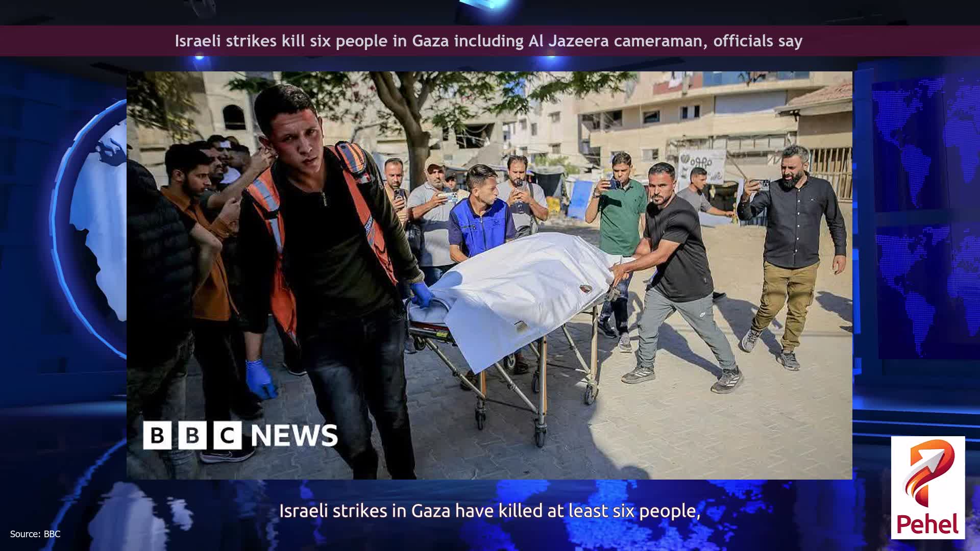 Israeli strikes kill six people in Gaza including Al Jazeera cameraman, officials say