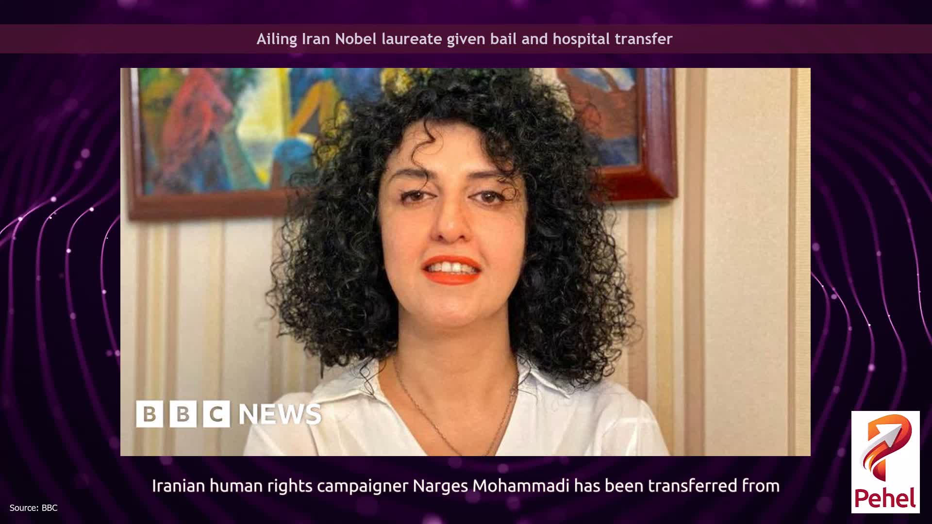 Ailing Iran Nobel laureate given bail and hospital transfer