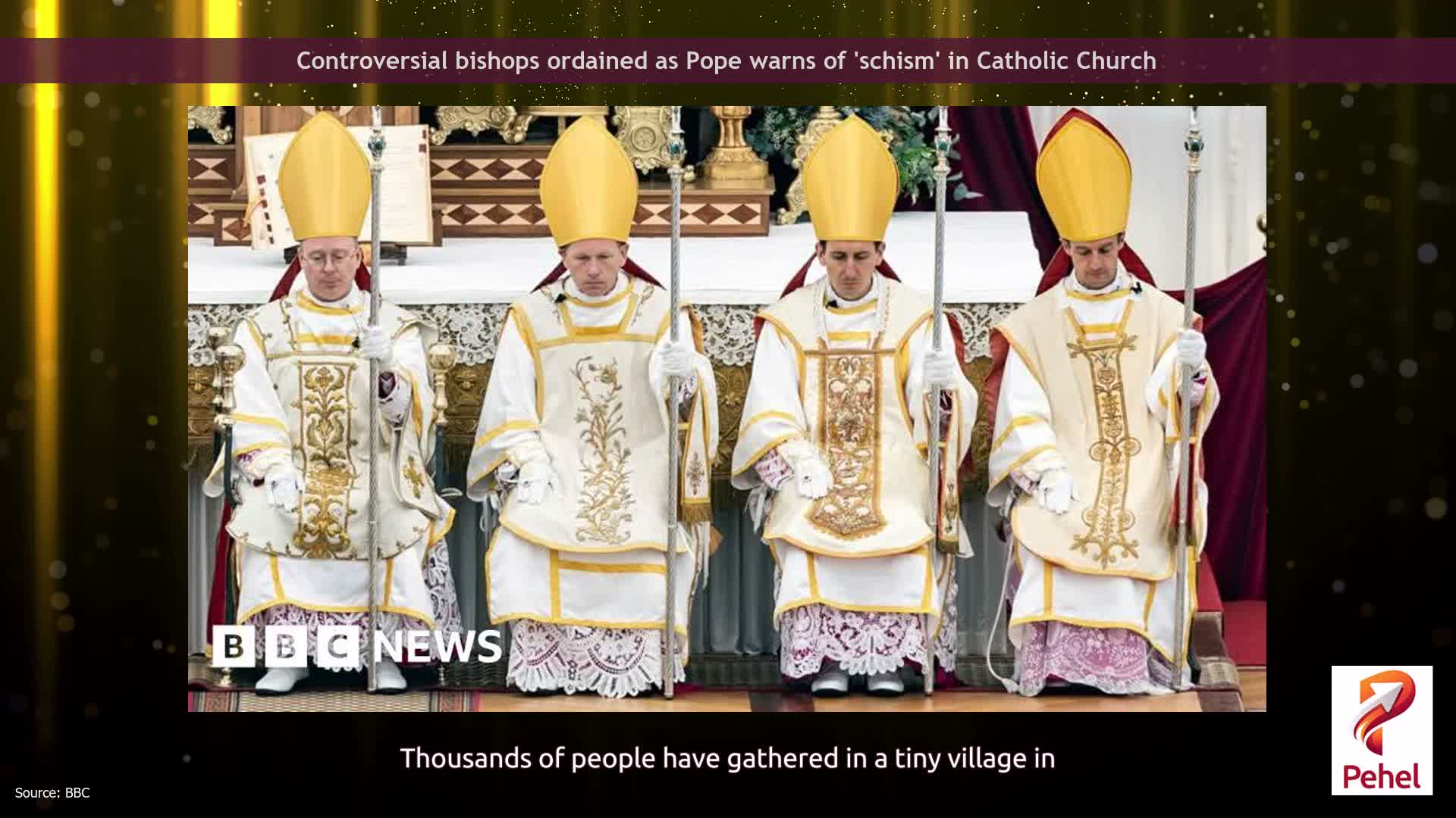 Controversial bishops ordained as Pope warns of 'schism' in Catholic Church