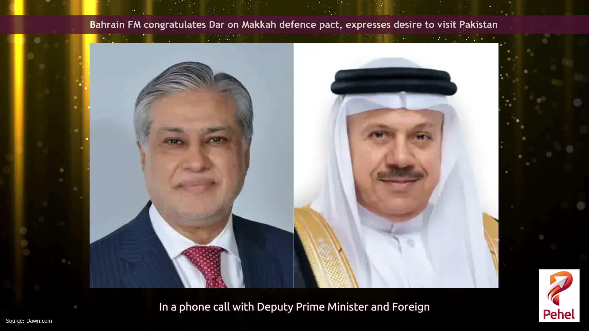 Bahrain FM congratulates Dar on Makkah defence pact, expresses desire to visit Pakistan