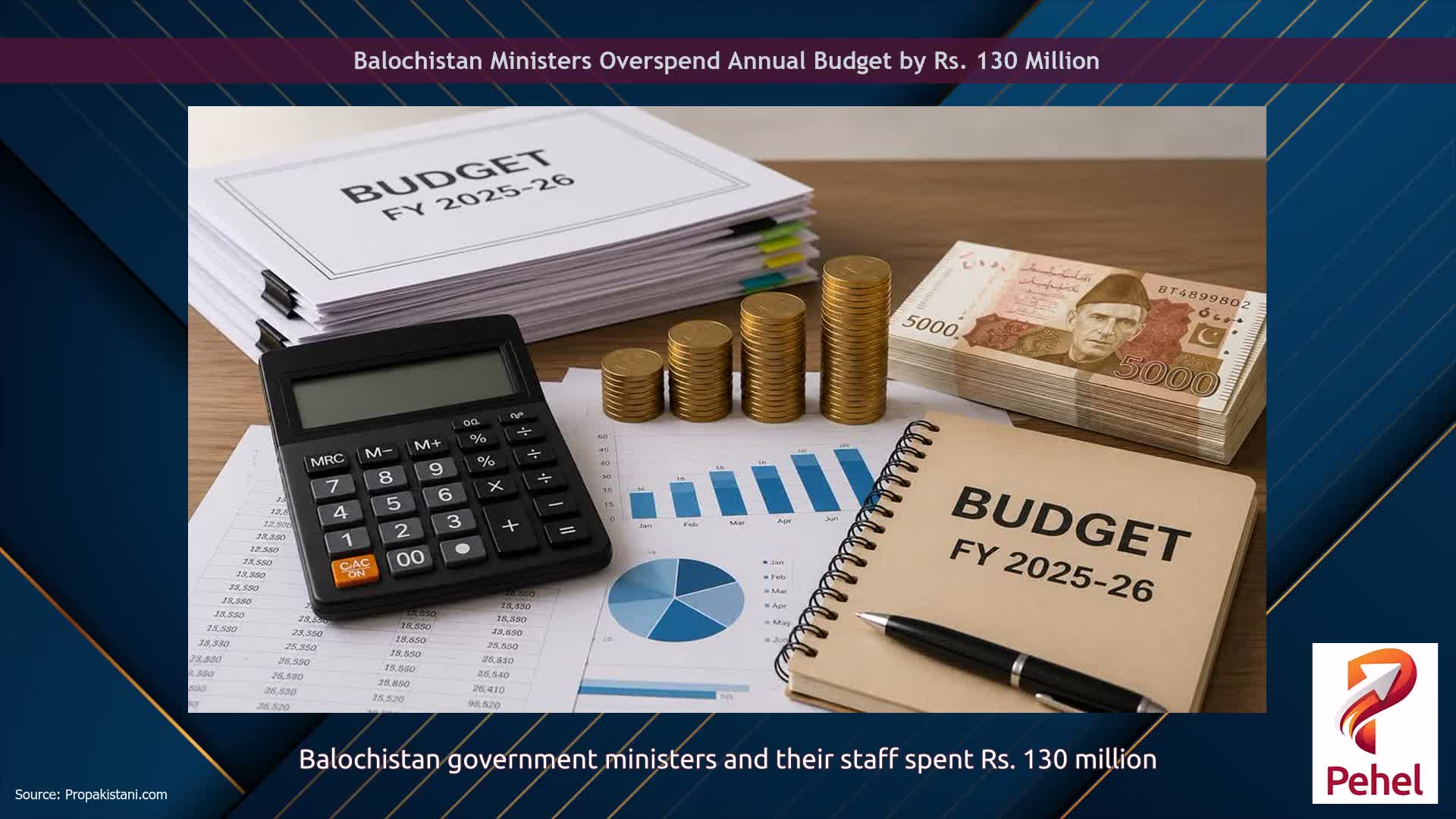 Balochistan Ministers Overspend Annual Budget by Rs. 130 Million