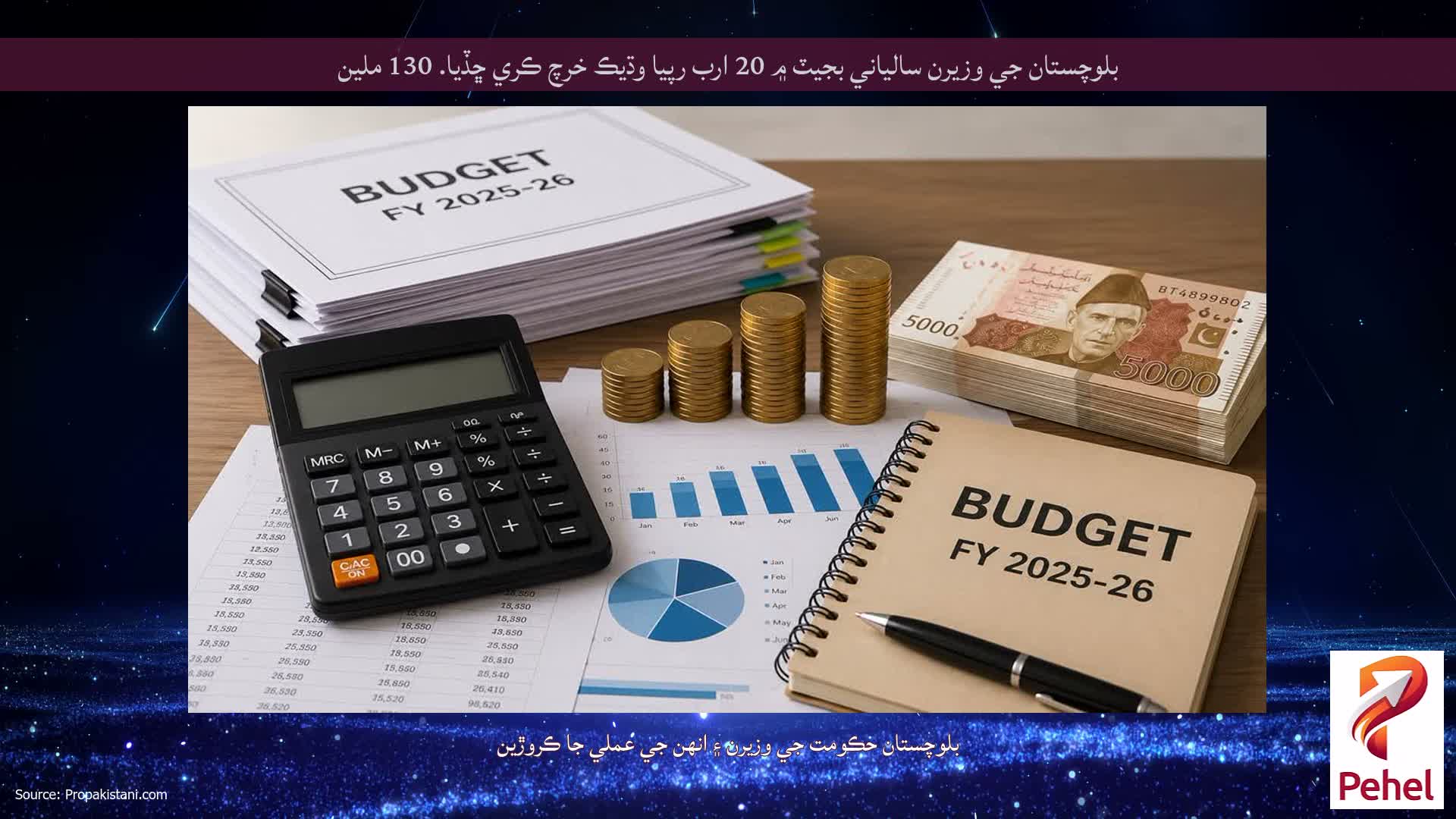 بلوچستان جي وزيرن سالياني بجيٽ ۾ 20 ارب رپيا وڌيڪ خرچ ڪري ڇڏيا. 130 ملين