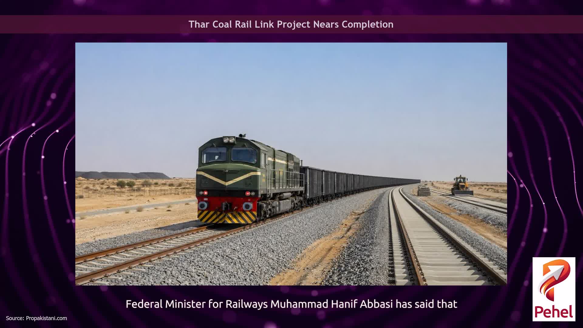 Thar Coal Rail Link Project Nears Completion