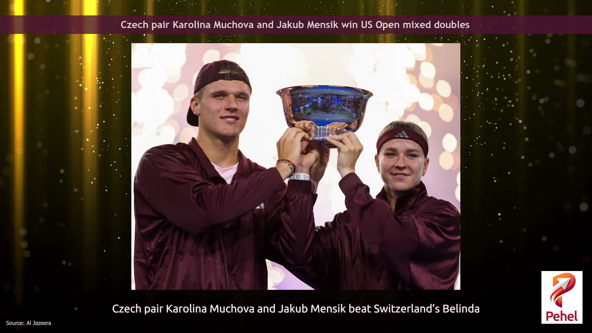 Czech pair Karolina Muchova and Jakub Mensik win US Open mixed doubles