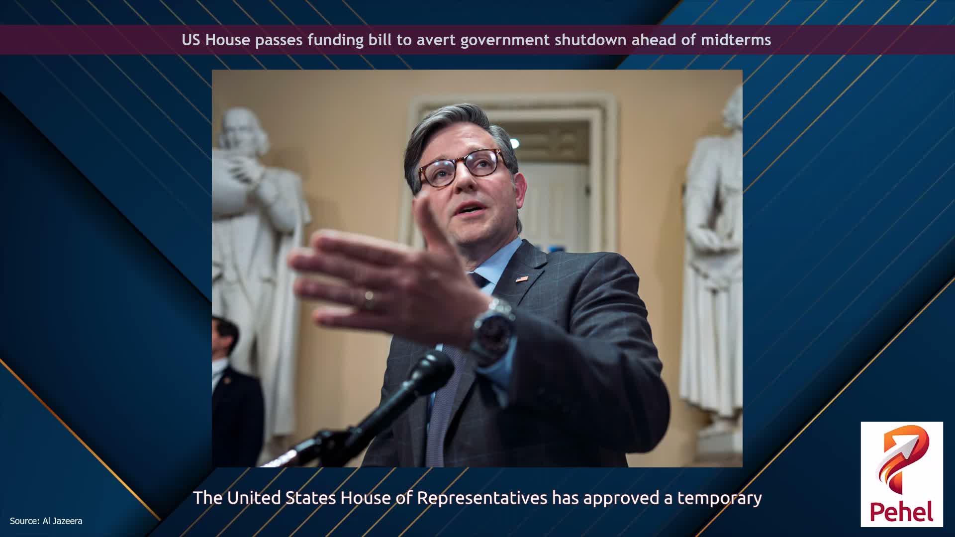 US House passes funding bill to avert government shutdown ahead of midterms
