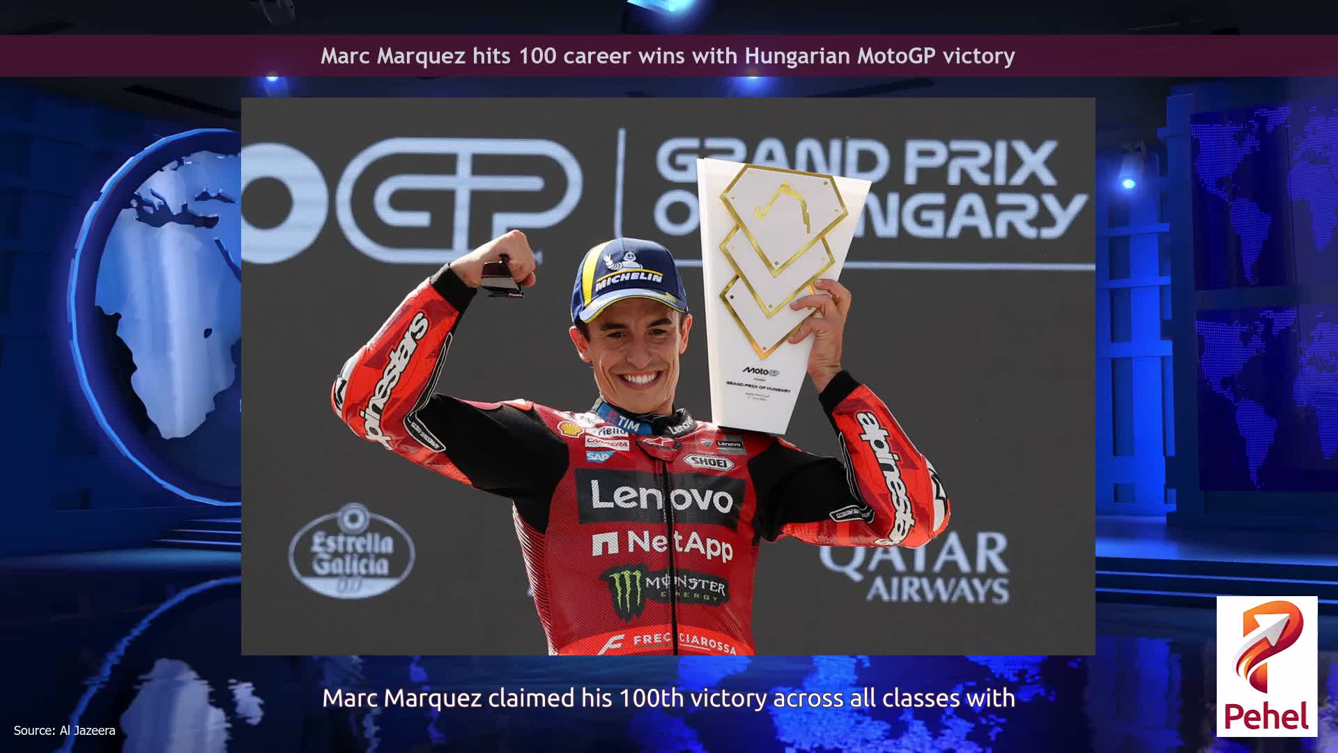 Marc Marquez hits 100 career wins with Hungarian MotoGP victory
