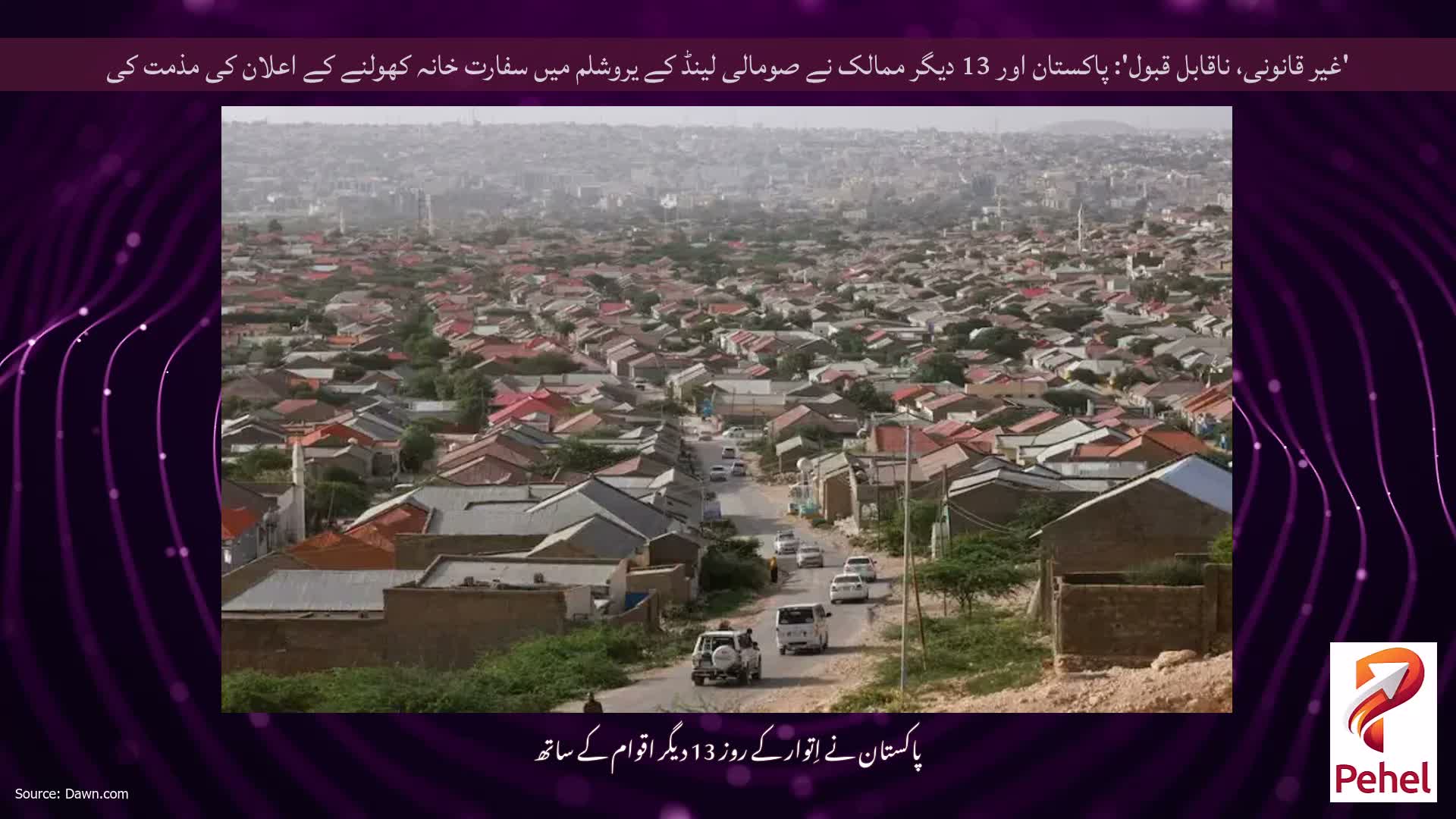 'غیر قانونی، ناقابل قبول': پاکستان اور 13 دیگر ممالک نے صومالی لینڈ کے یروشلم میں سفارت خانہ کھولنے کے اعلان کی مذمت کی