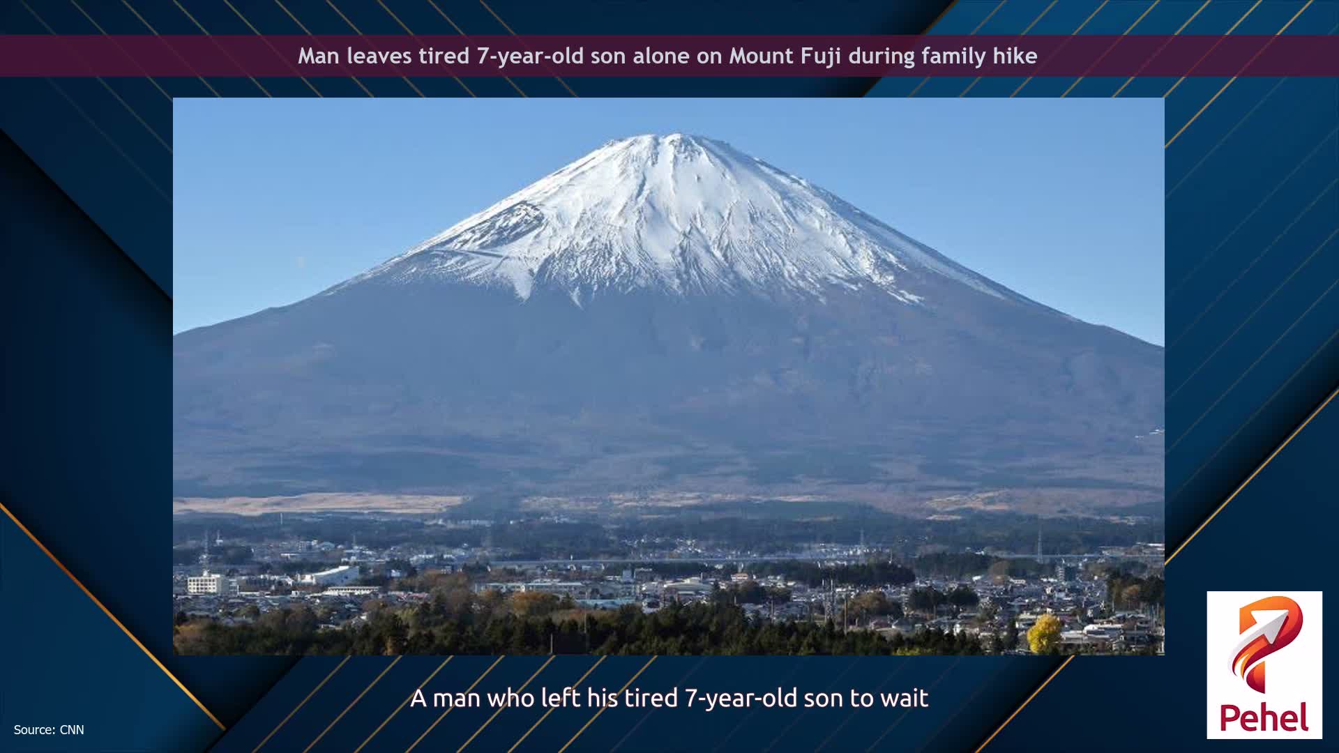 Man leaves tired 7-year-old son alone on Mount Fuji during family hike
