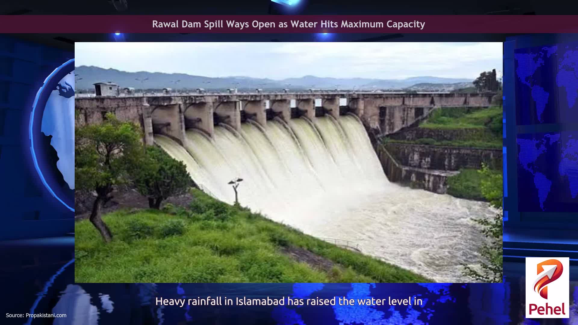 Rawal Dam Spill Ways Open as Water Hits Maximum Capacity