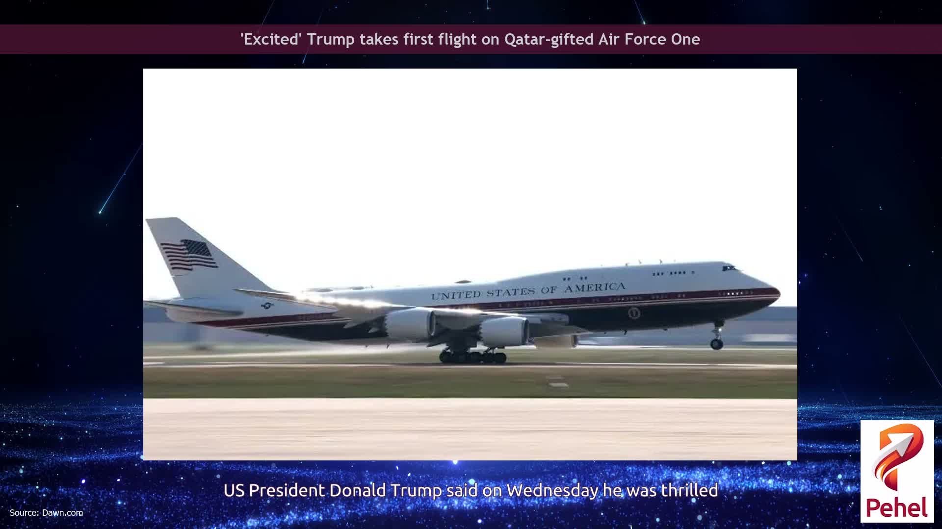 'Excited' Trump takes first flight on Qatar-gifted Air Force One