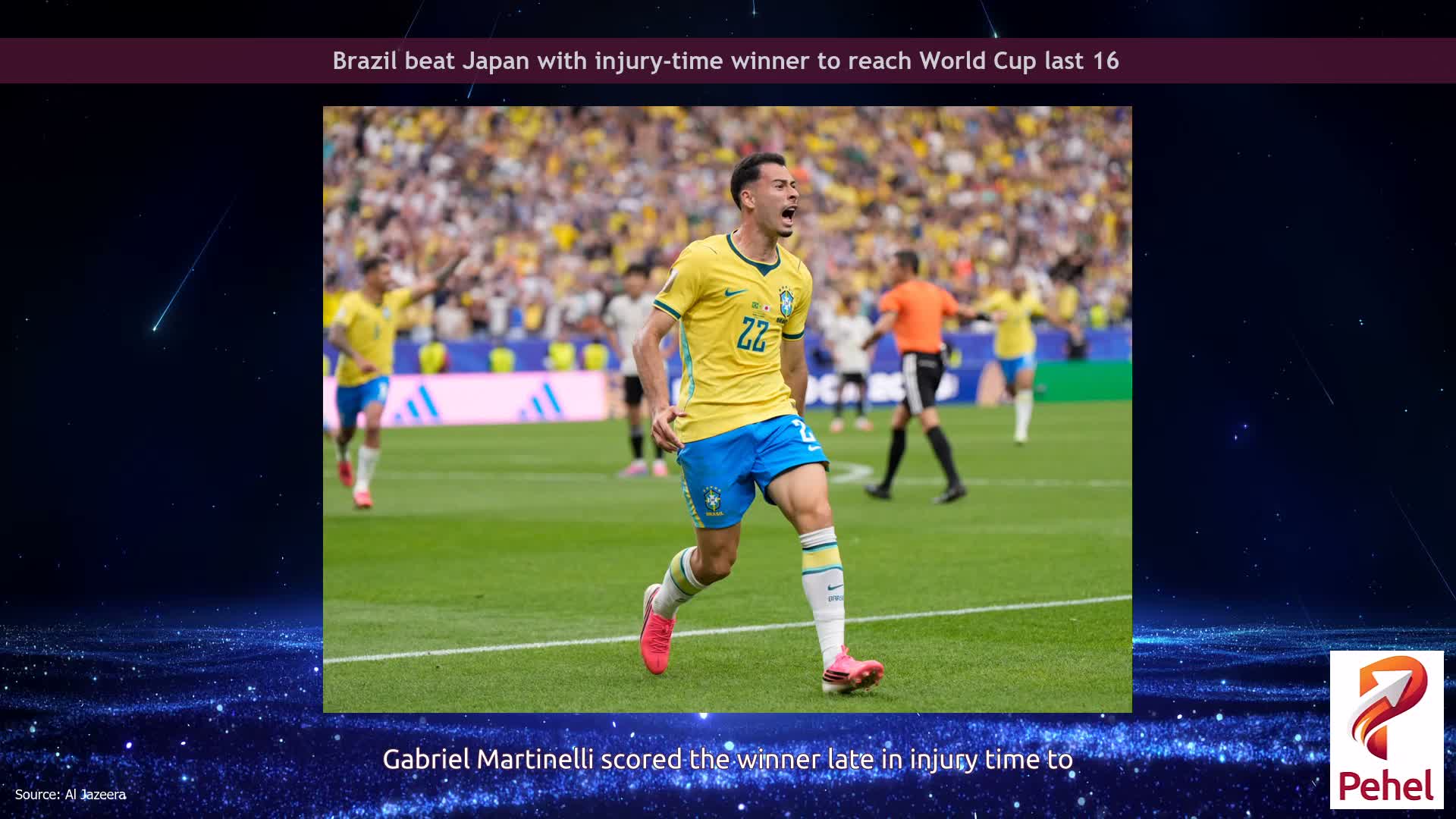 Brazil beat Japan with injury-time winner to reach World Cup last 16