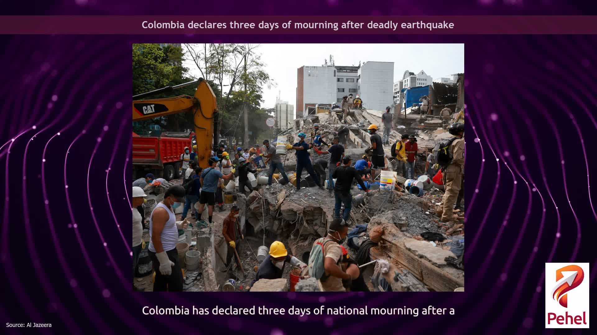 Colombia declares three days of mourning after deadly earthquake